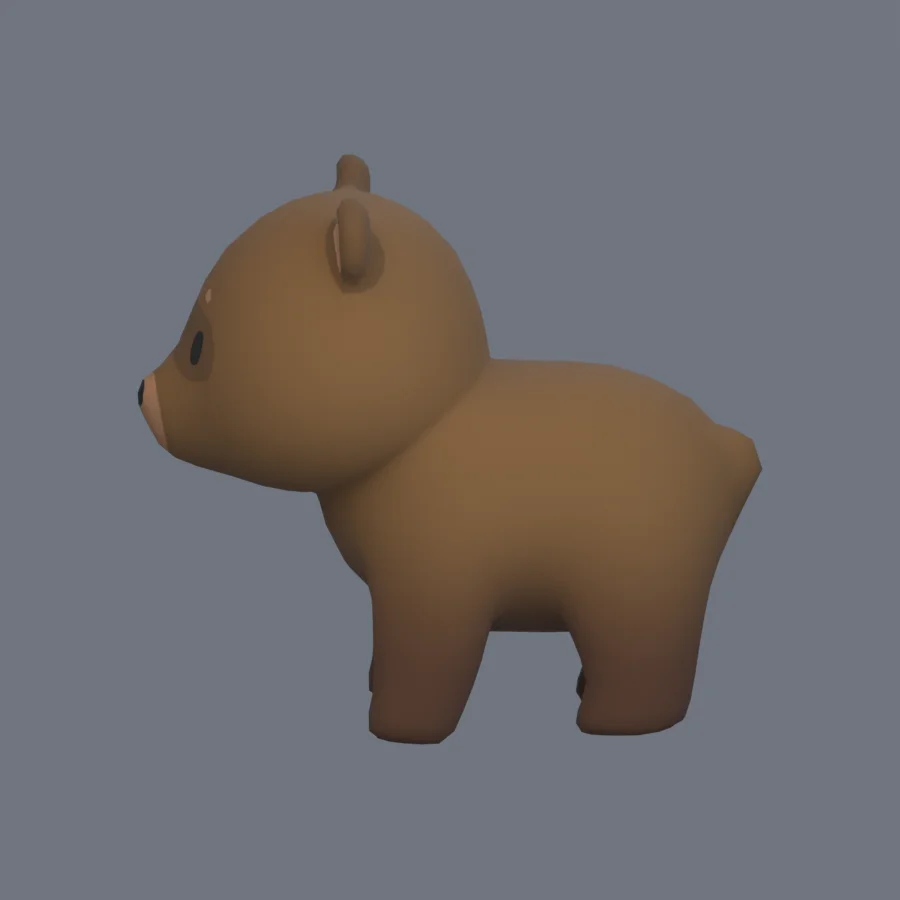 Stylized Animal Bear, 3D model preview 3