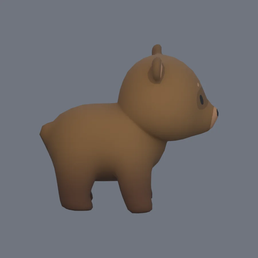 Stylized Animal Bear, 3D model preview 5