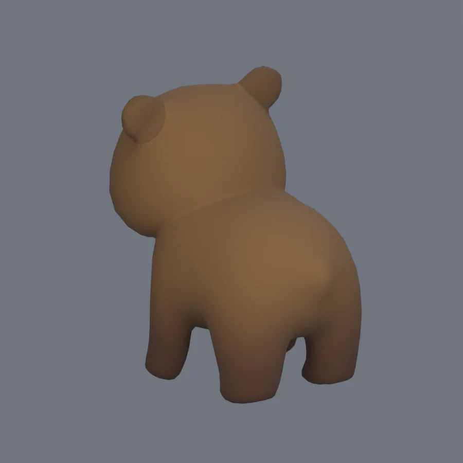 Stylized Animal Bear, 3D model preview 6