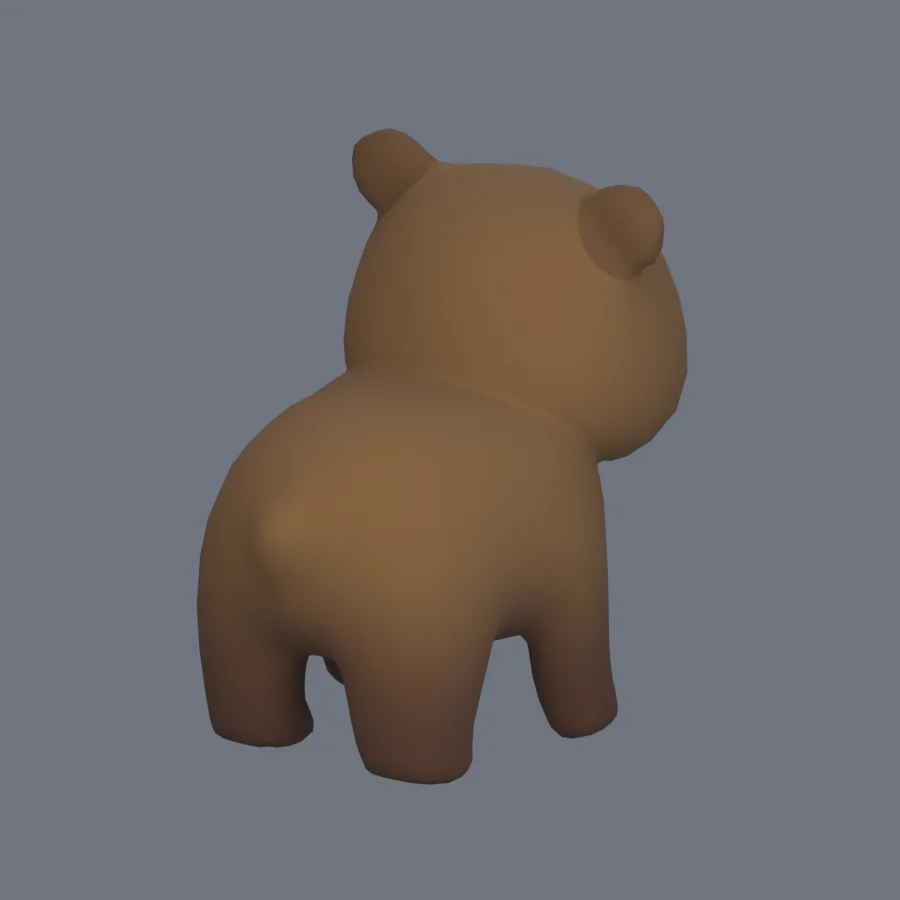 Stylized Animal Bear, 3D model preview 7
