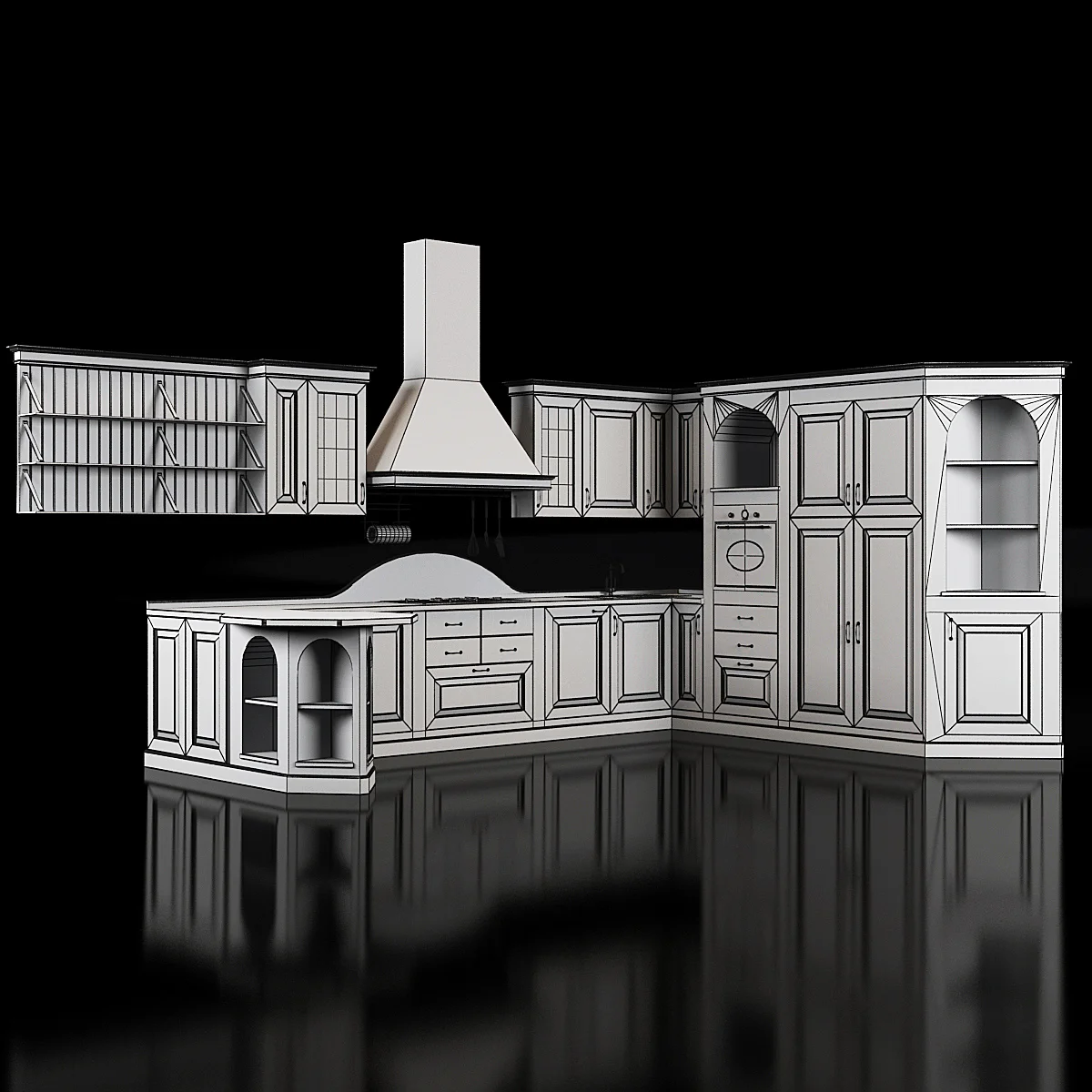Classic Kitchen3 — 3D model preview 5