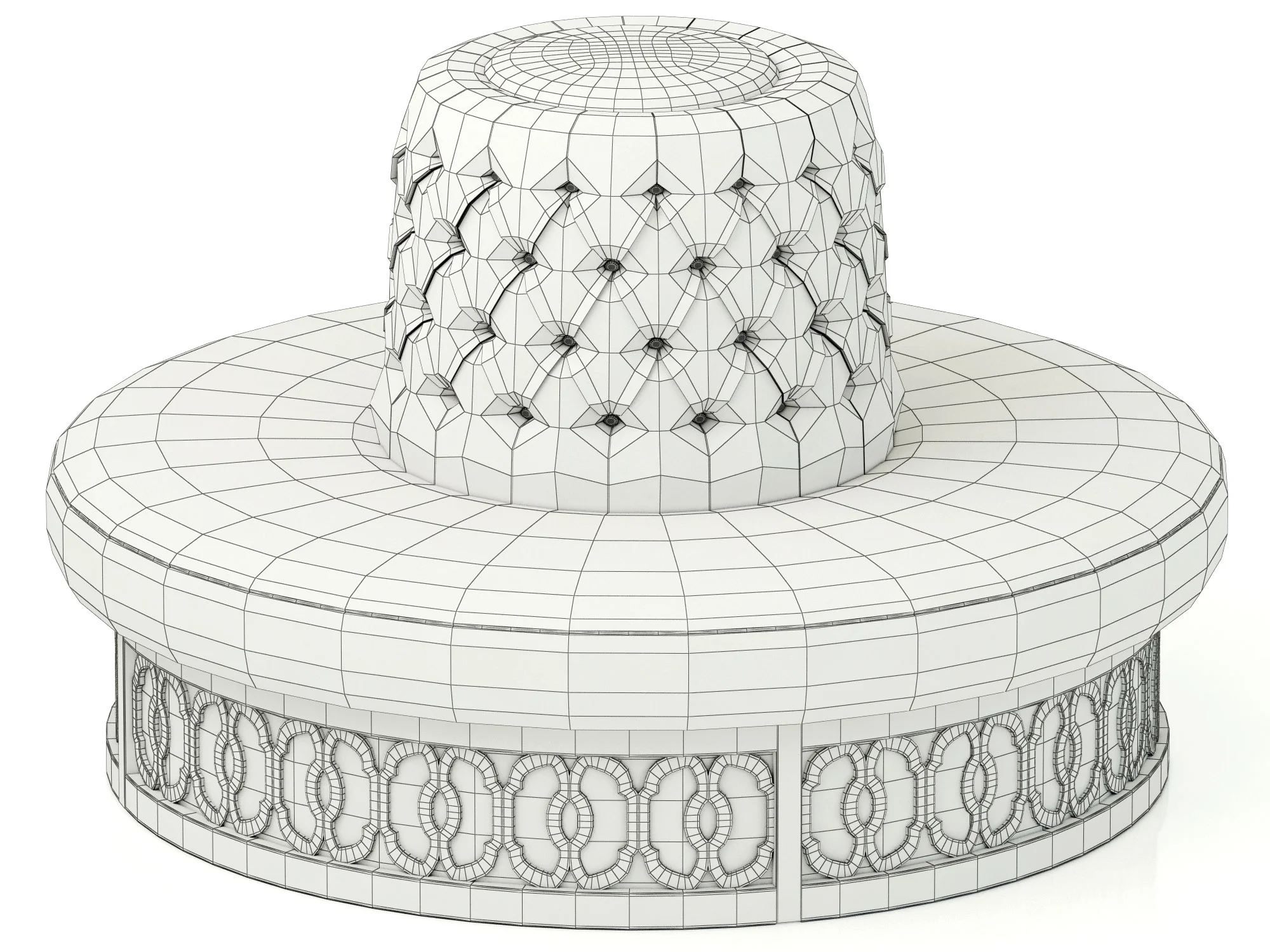 BRUNO ZAMPA JOSHUA ROUND BENCH — 3D model preview 6