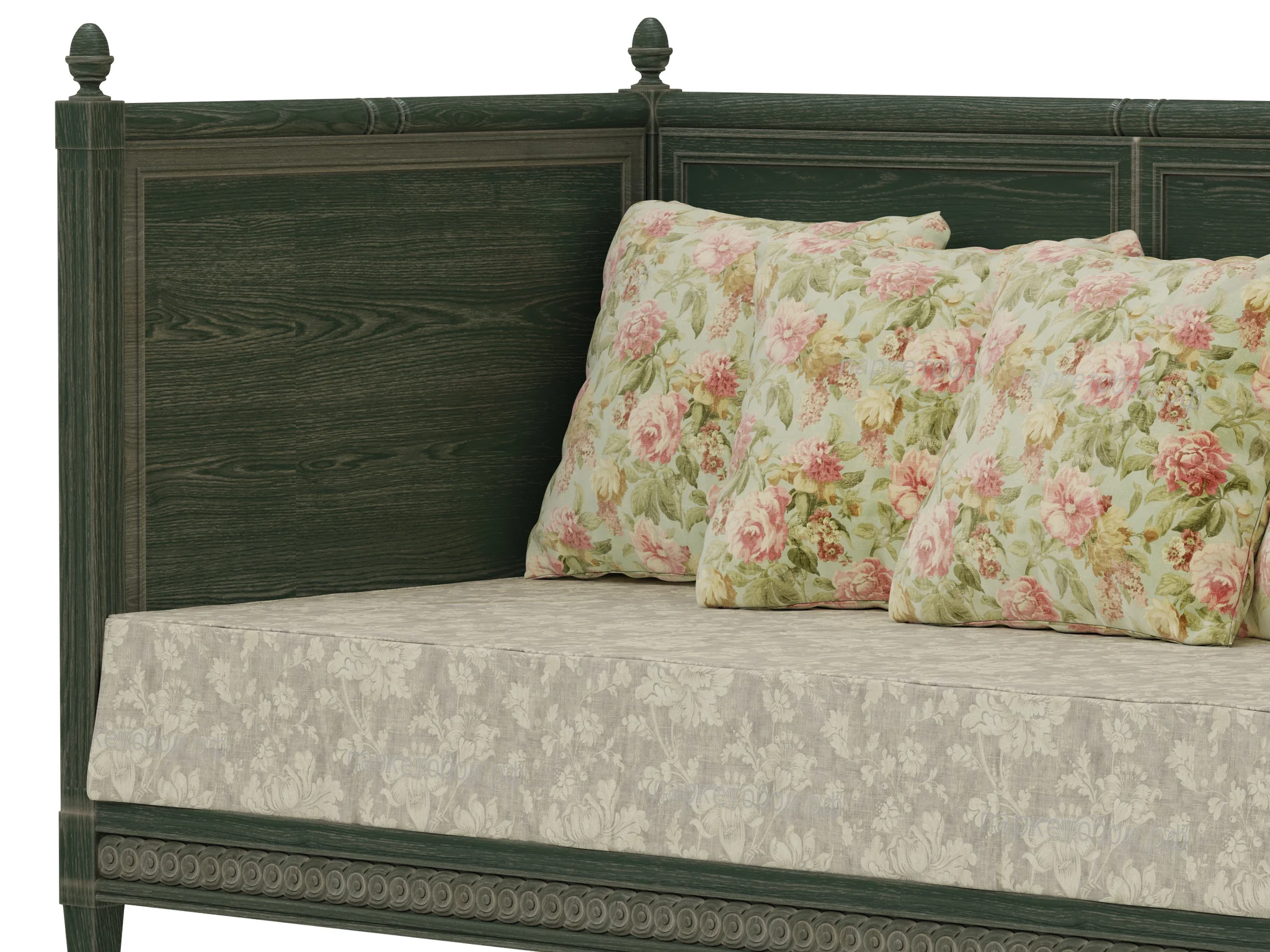 Salda Arredamenti Divano Letto Luigi XVI 8510 — 3D model preview 4