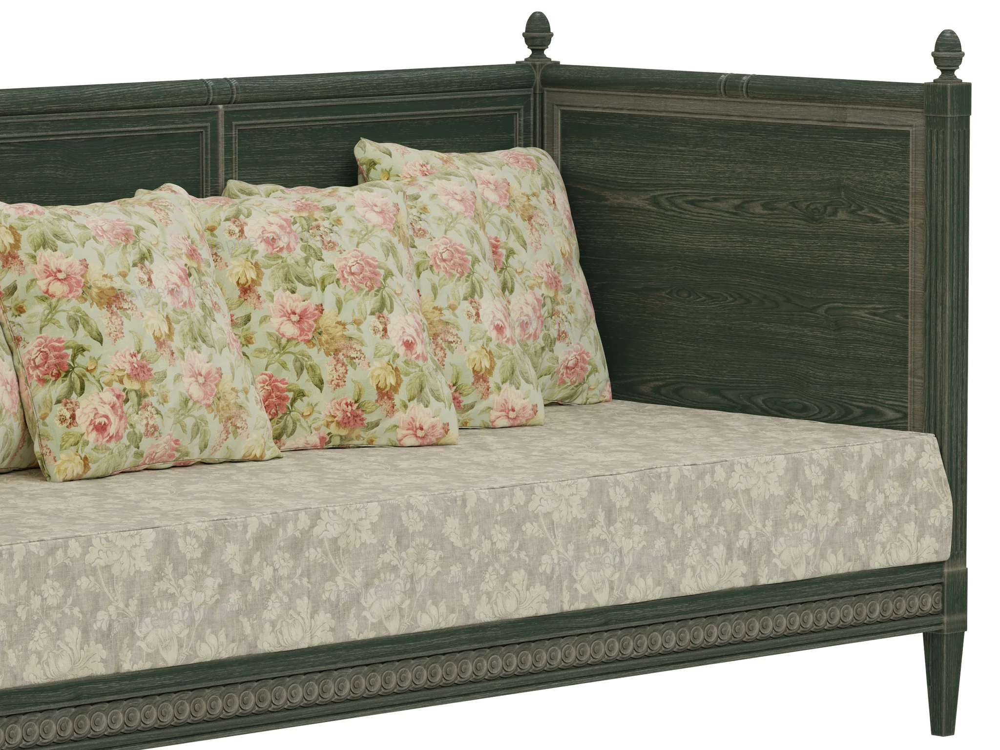 Salda Arredamenti Divano Letto Luigi XVI 8510 — 3D model preview 6