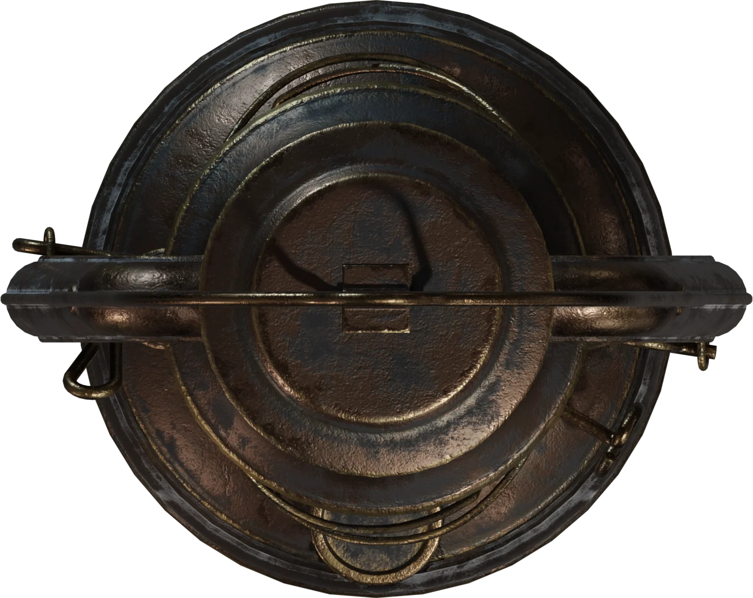 Antique Kerosene Oil Lantern, 3D model preview 4