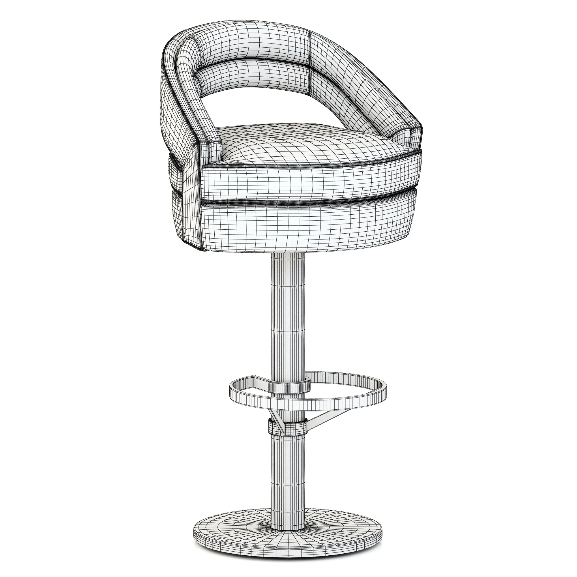 Essential Home Russel Bar Chair — 3D model preview 2