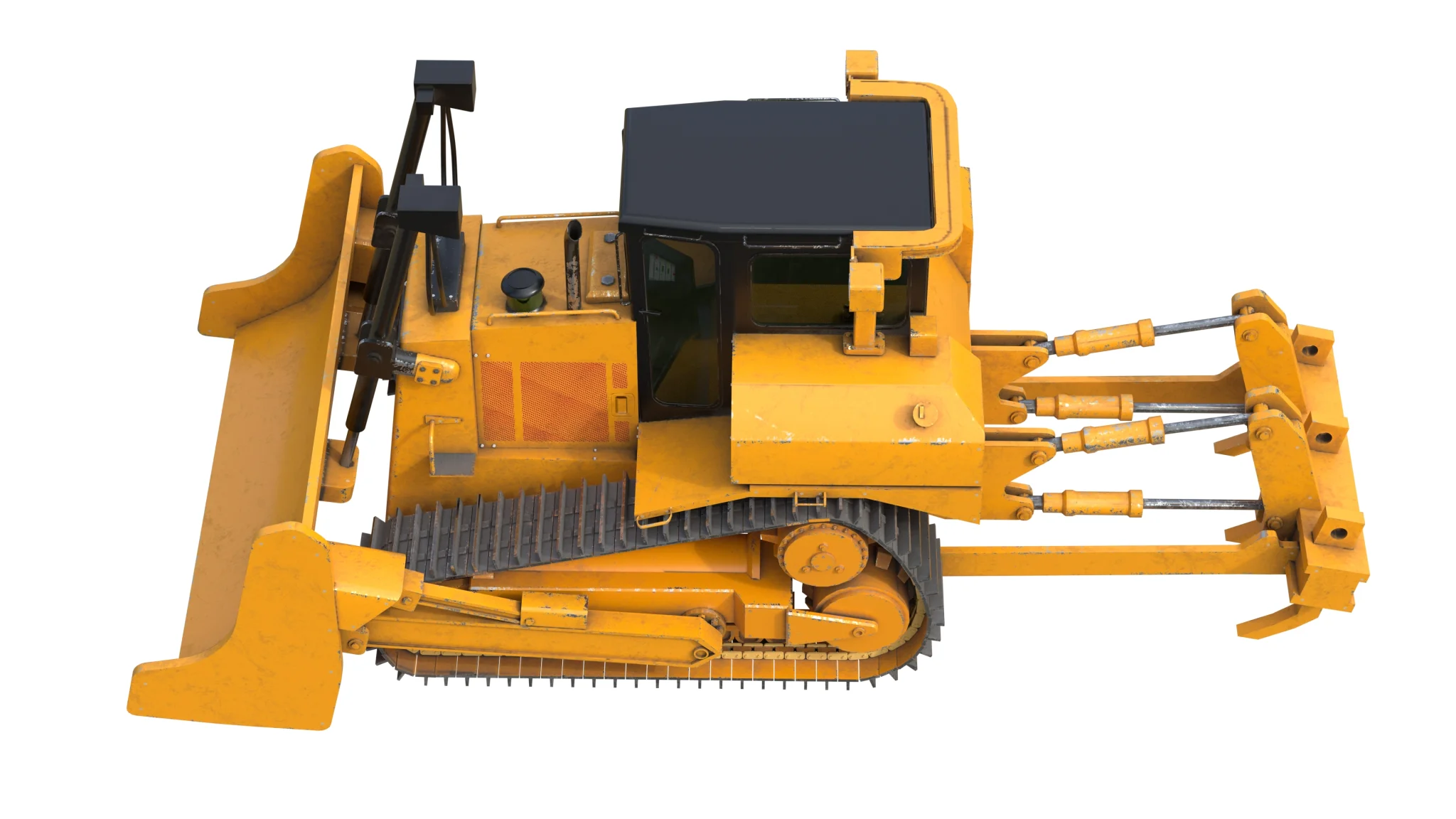 Dozer D7R Industrial Vehicle, 3D model preview 5