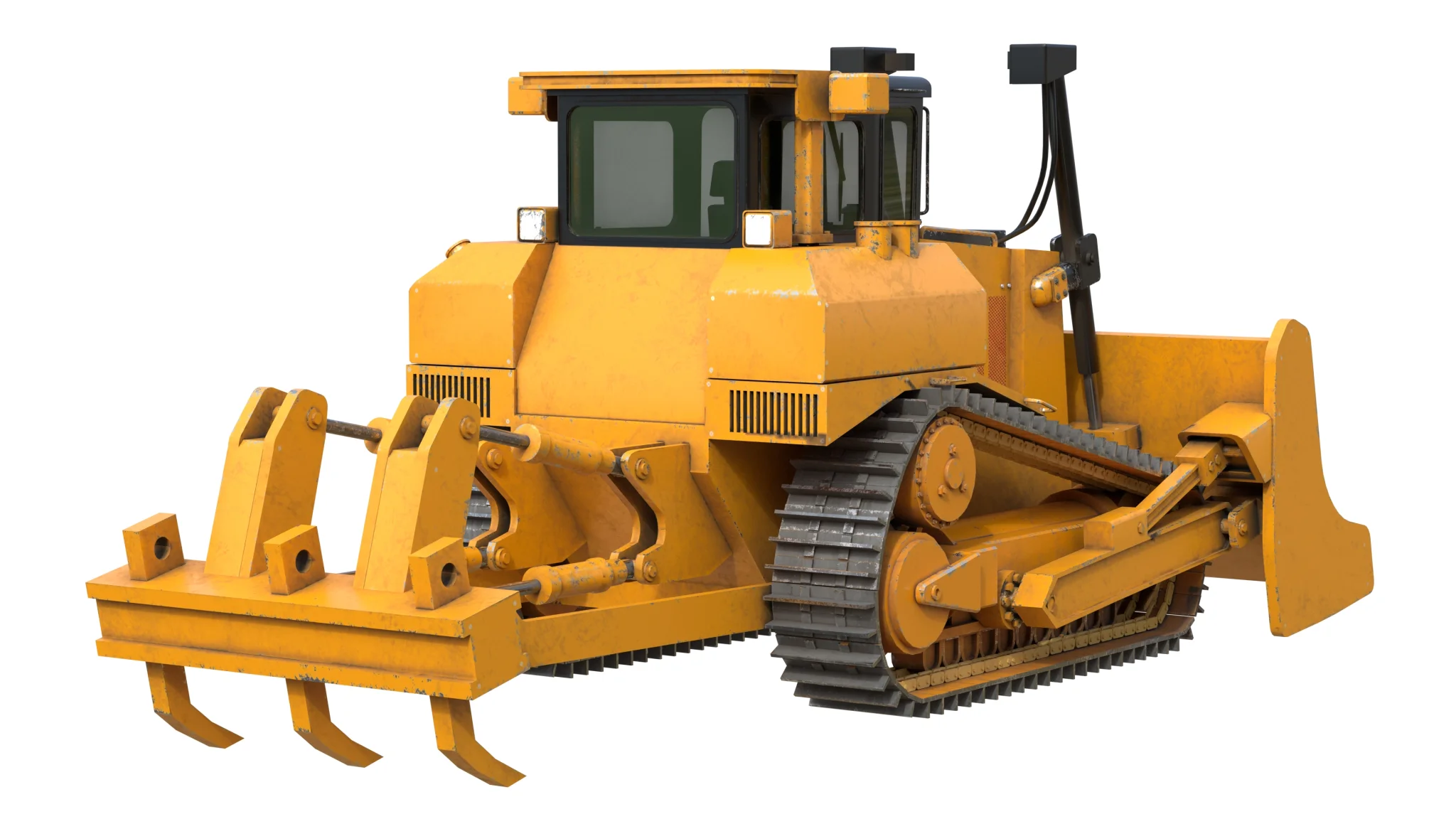 Dozer D7R Industrial Vehicle, 3D model preview 8