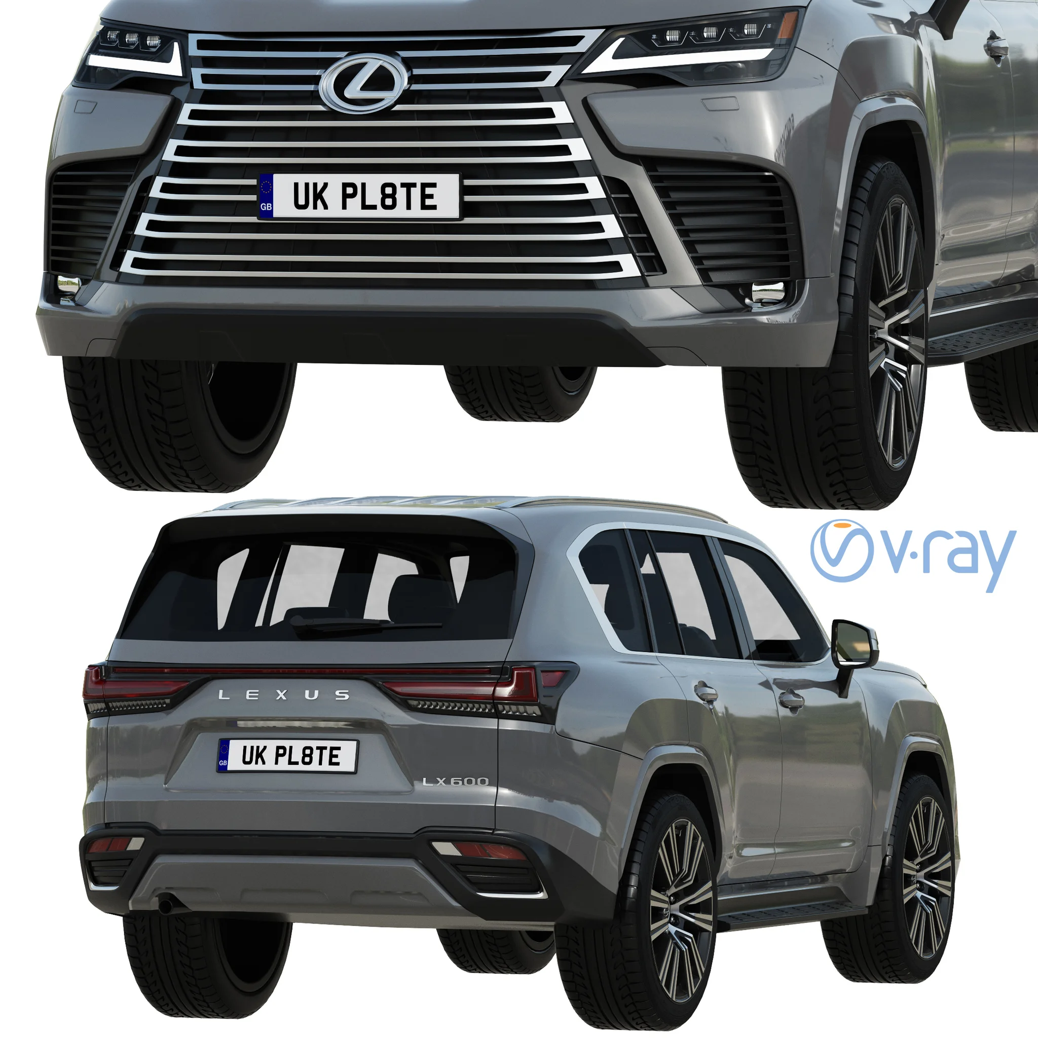 Lexus LX600, 3D model preview 5