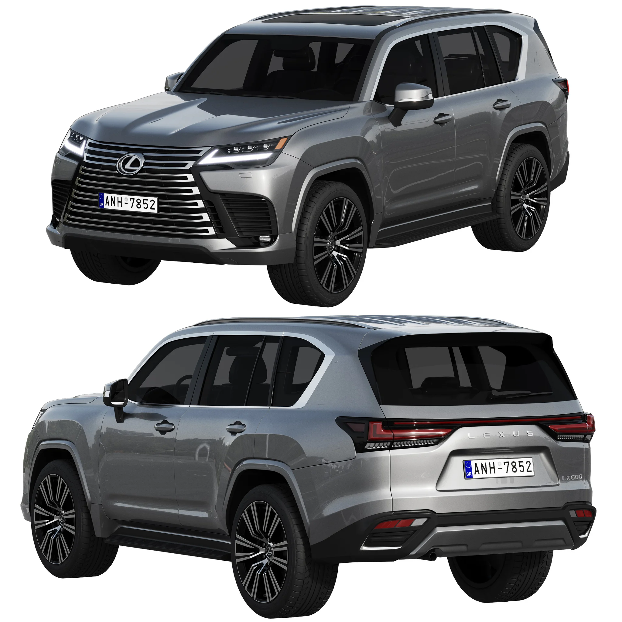 Lexus LX600, 3D model preview 7