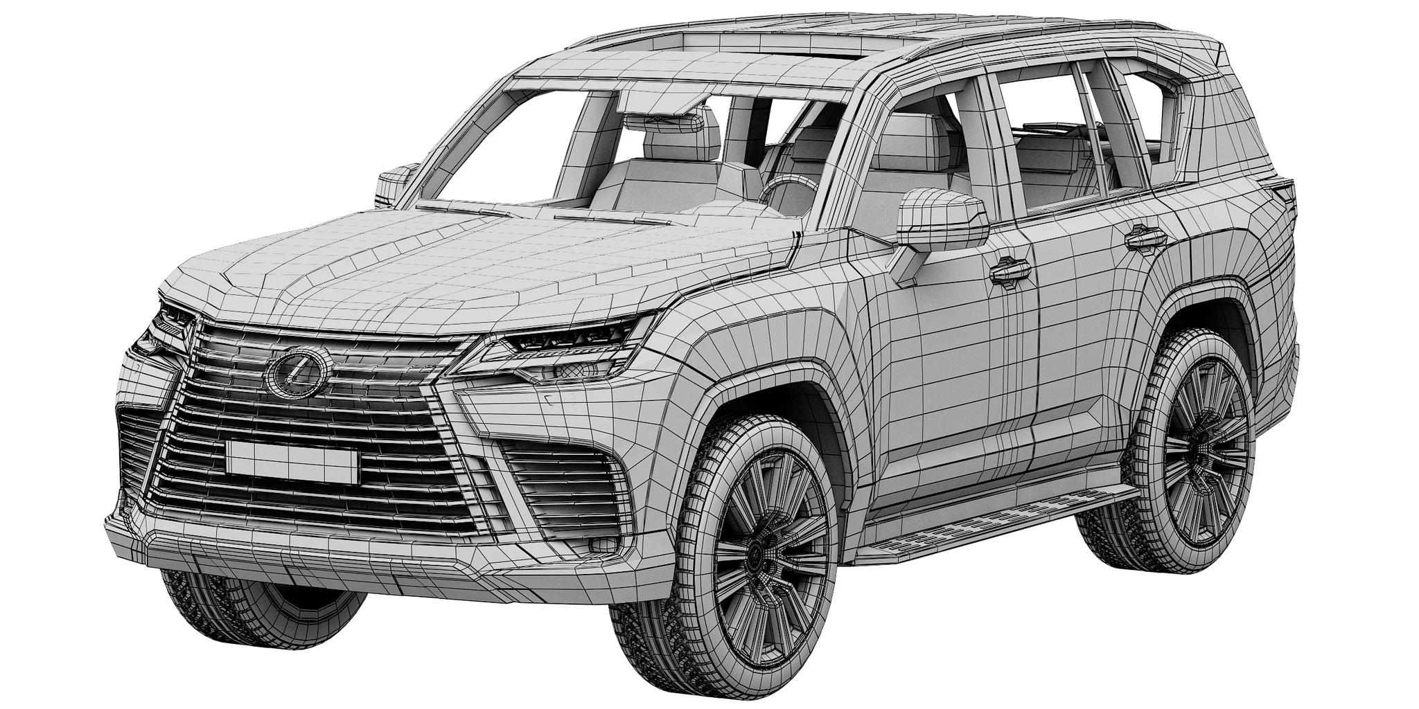 Lexus LX600, 3D model preview 12