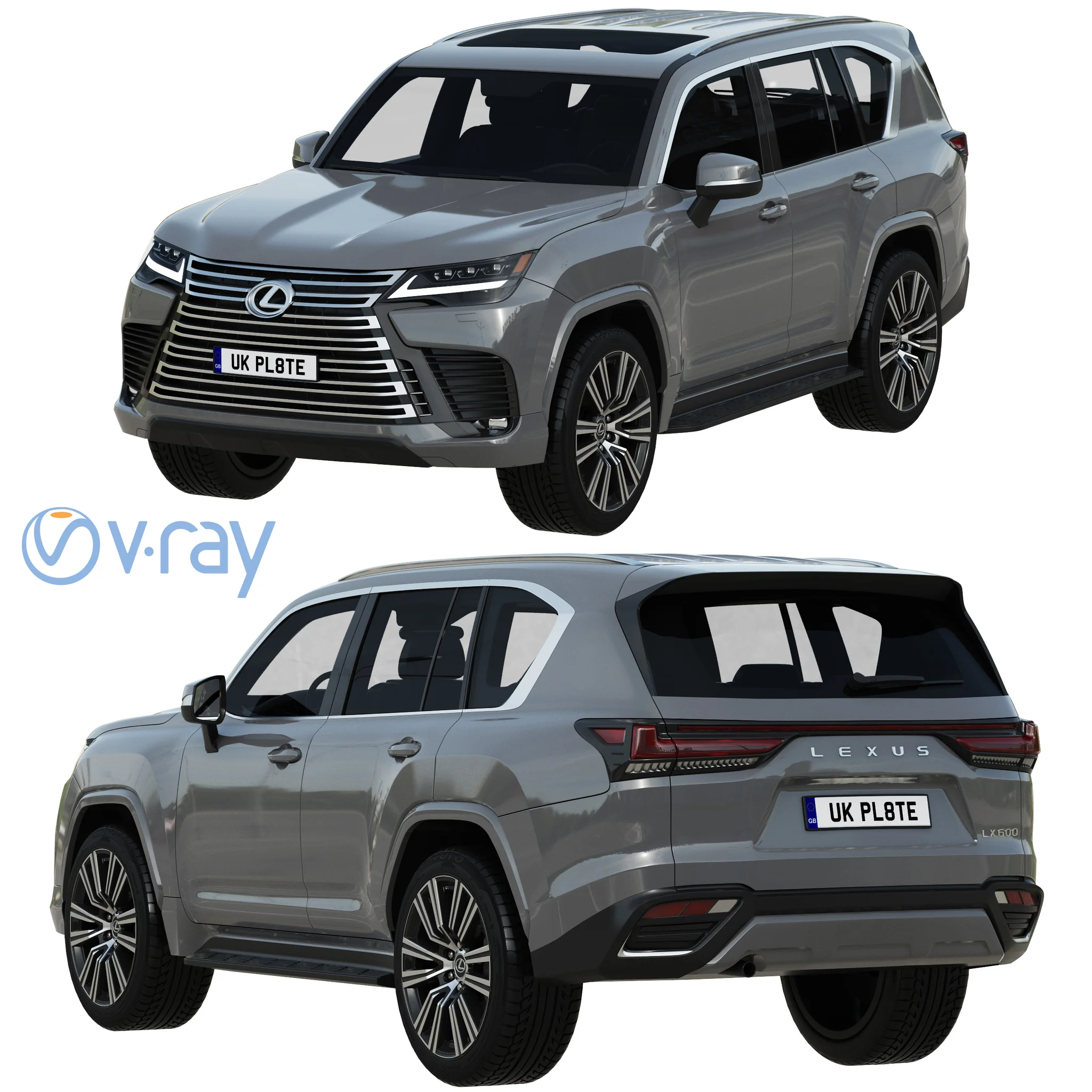 Lexus LX600, 3D model preview 14
