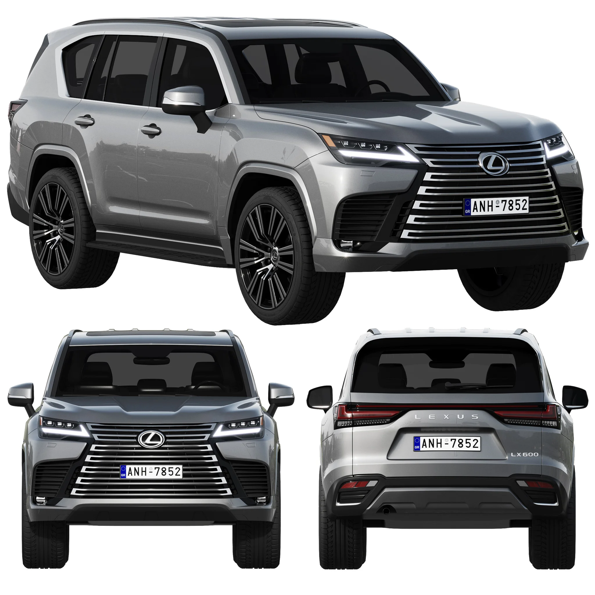 Lexus LX600, 3D model preview 16