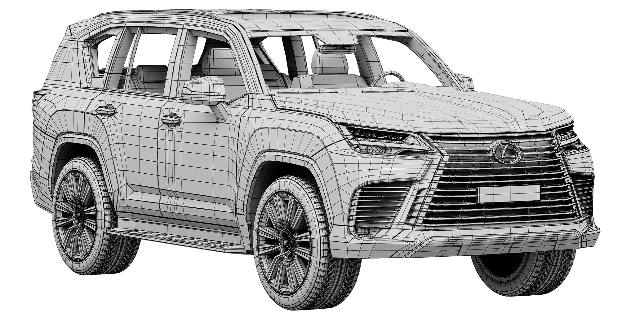 Lexus LX600, 3D model preview 17