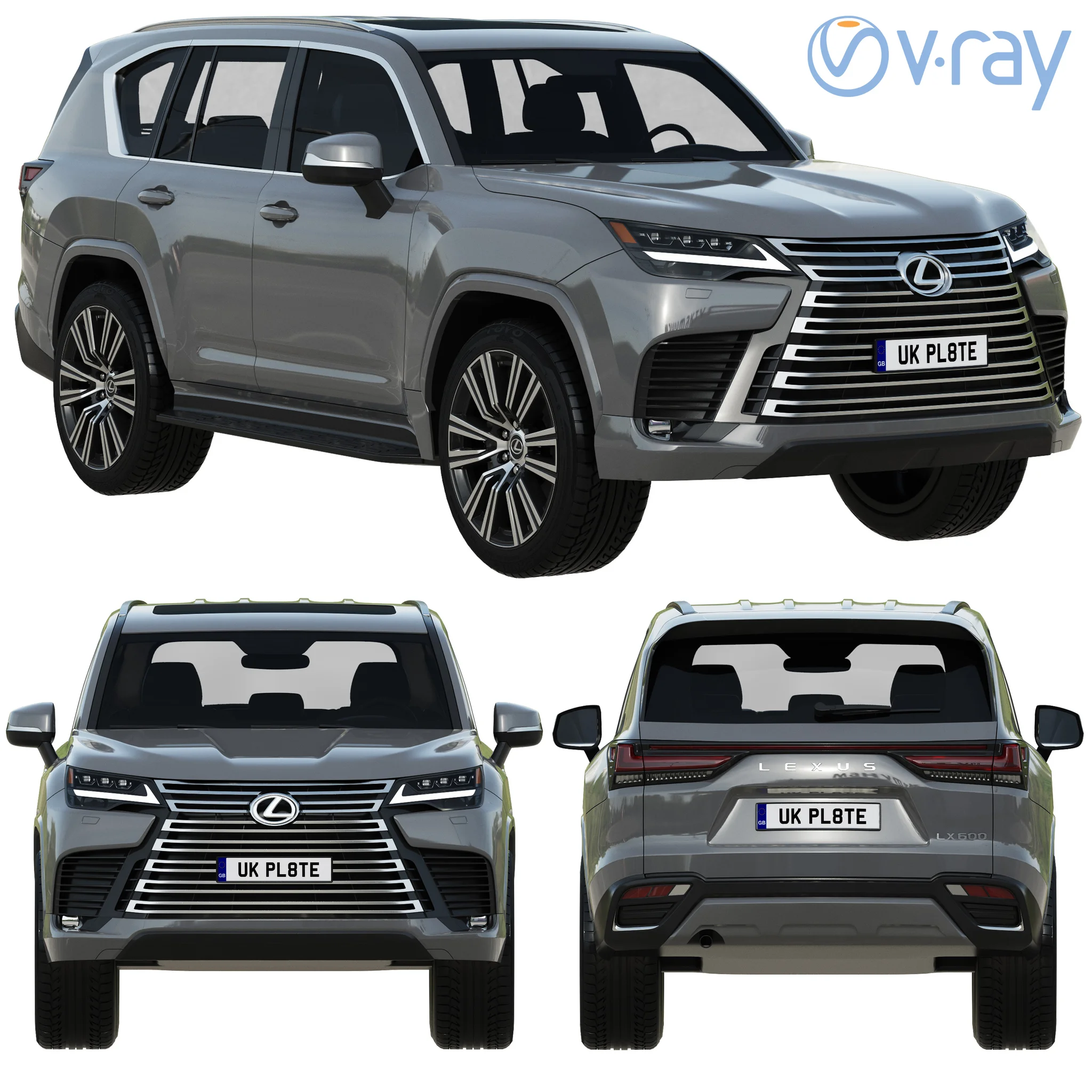 Lexus LX600, 3D model preview 20