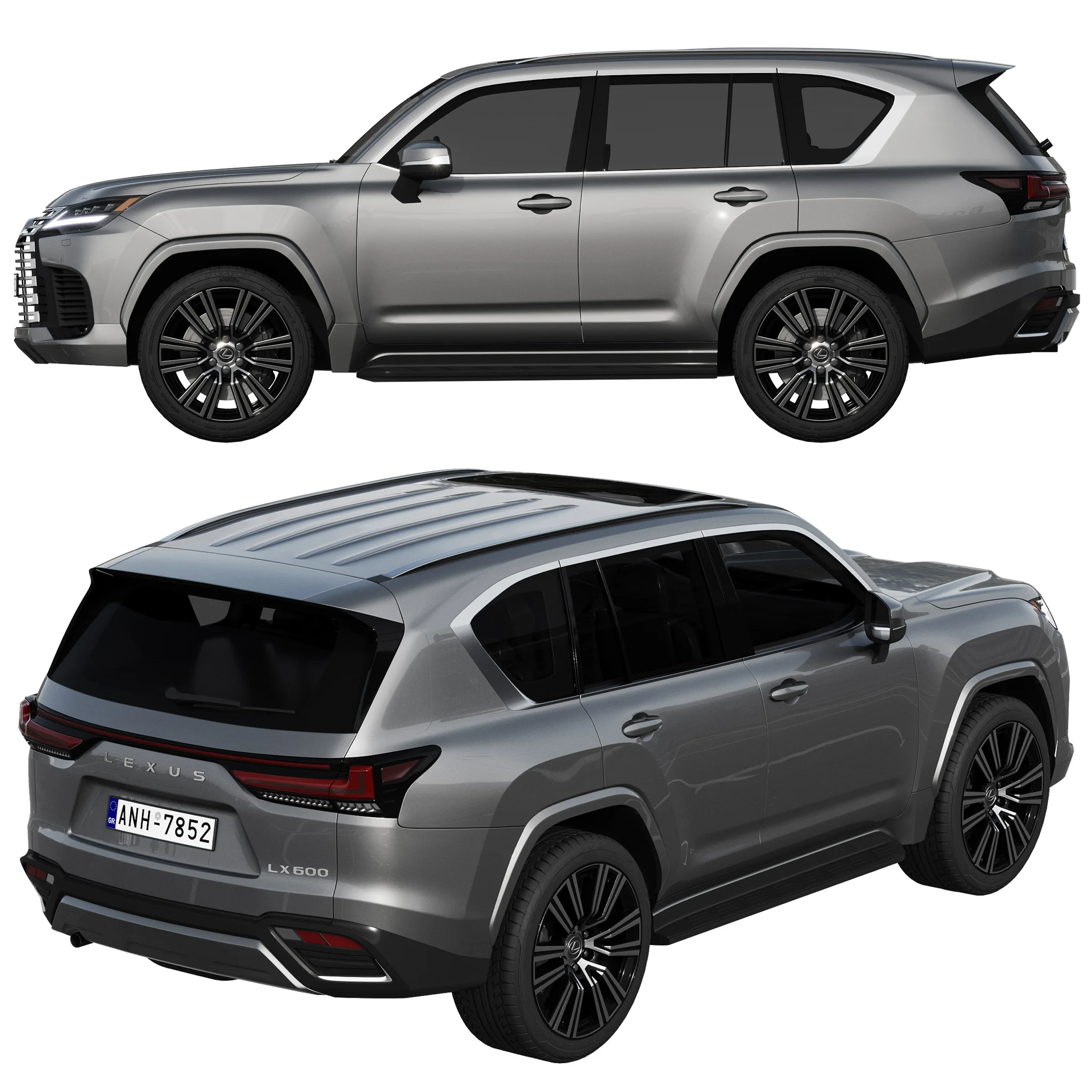 Lexus LX600, 3D model preview 28