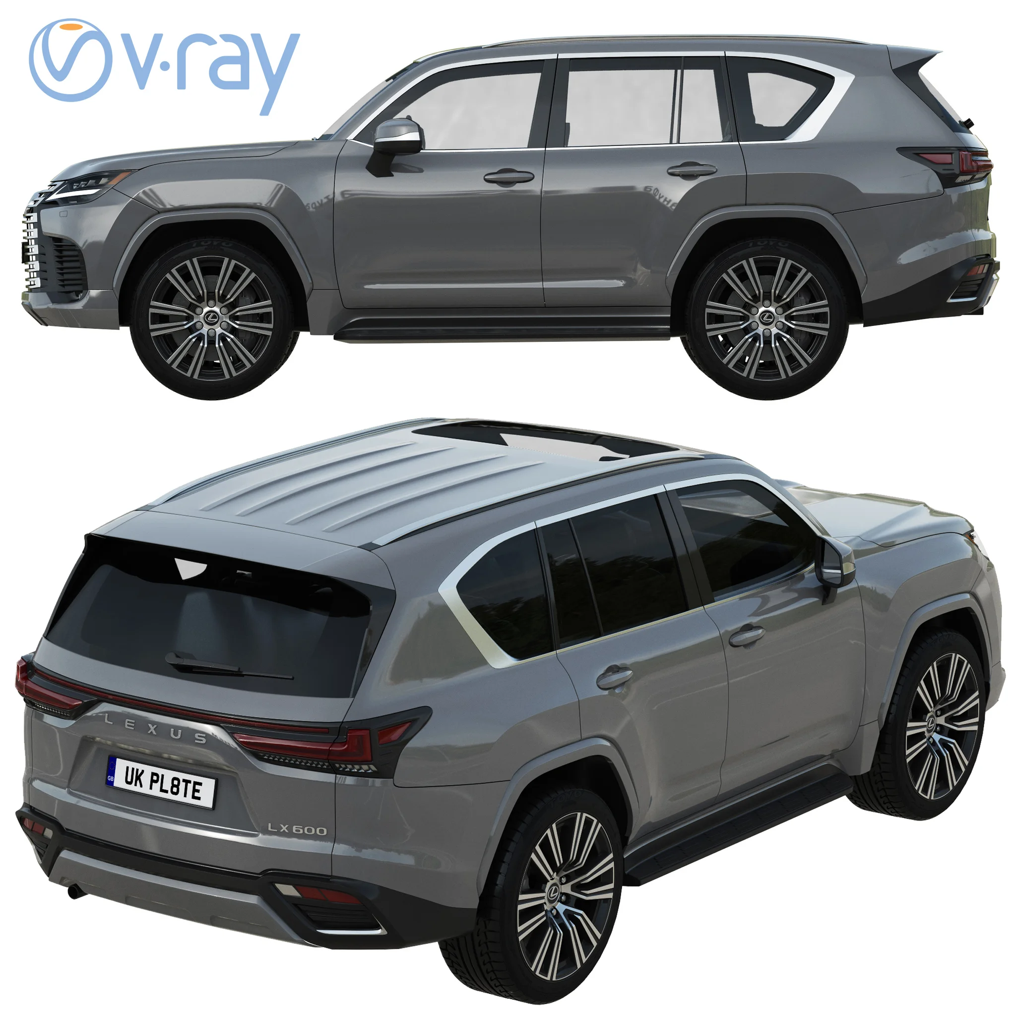 Lexus LX600, 3D model preview 30