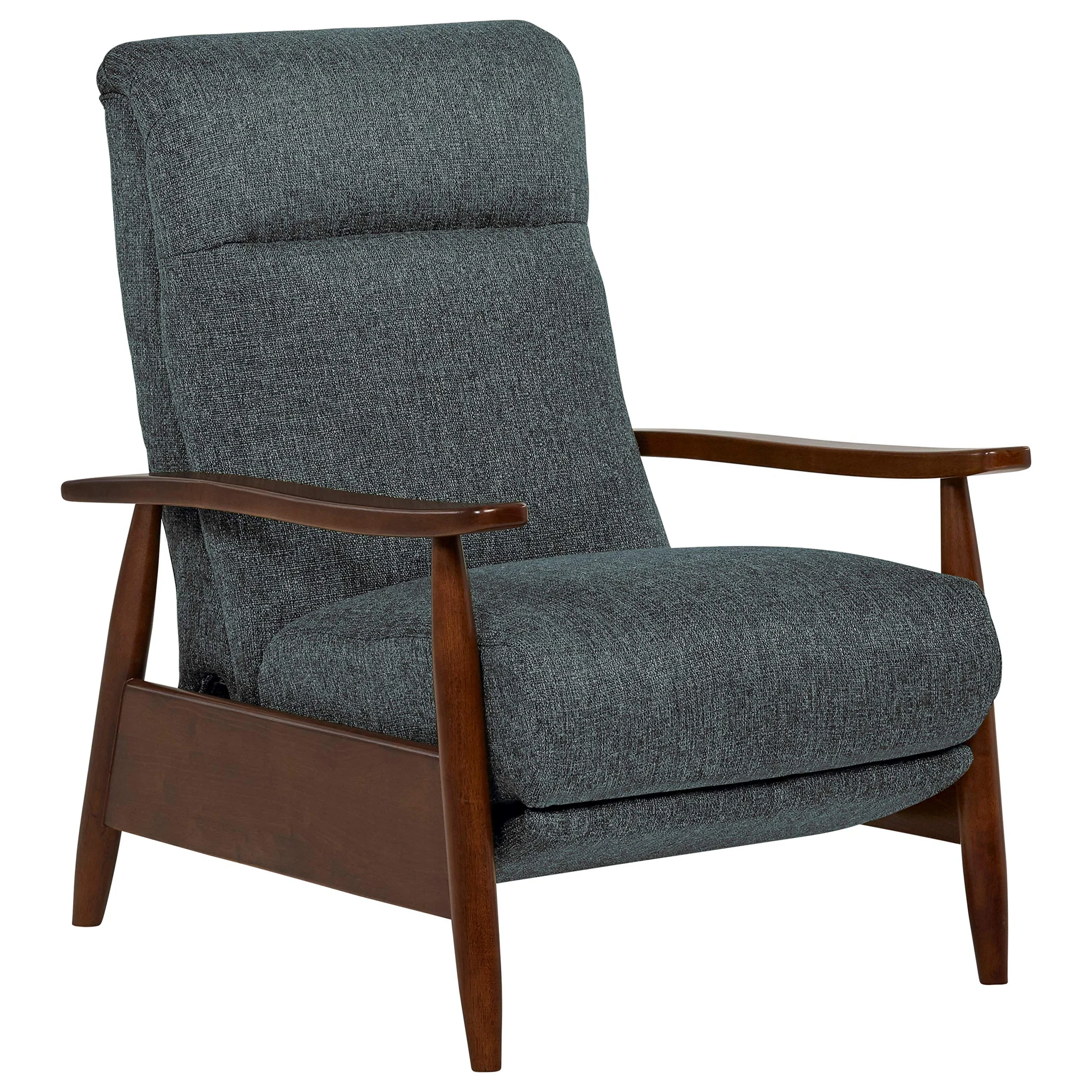 Mid-Century Modern Recliner Chair with Wooden Frame