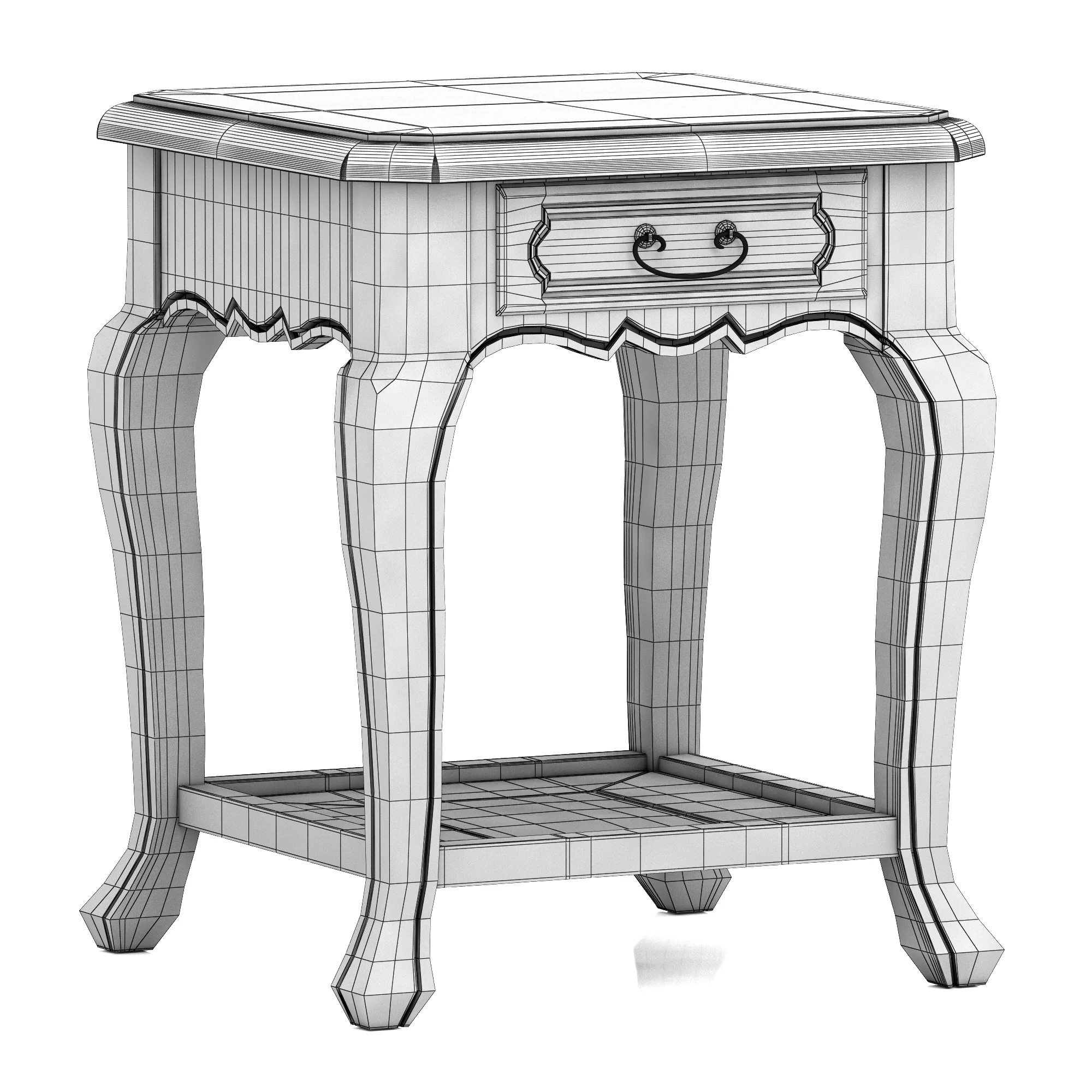 Dantone Home Salon De Provans Bedside Table — 3D model preview 7