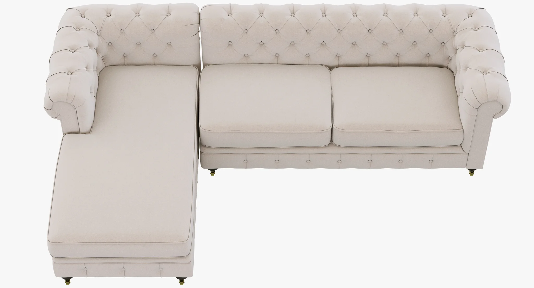 Restoration Hardware Petite Kensington Upholstered Left Arm Chaise Sectional — 3D model preview 10