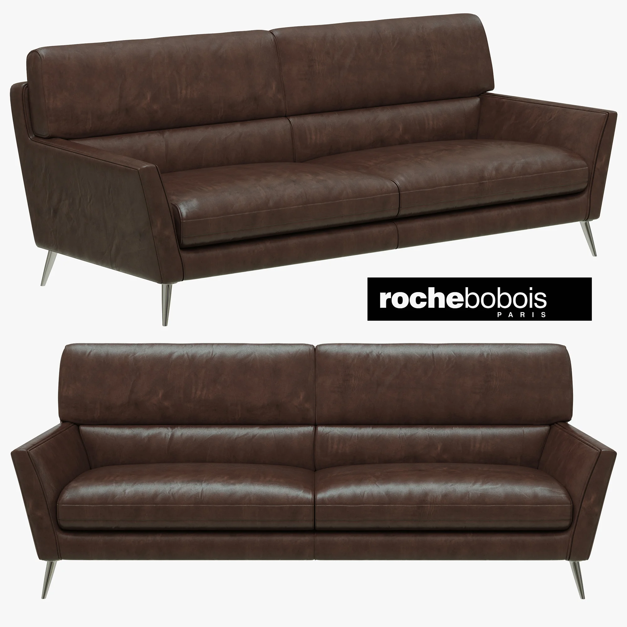 Roche Bobois TOCADE Large 3 Seat Sofa, 3D model preview 2