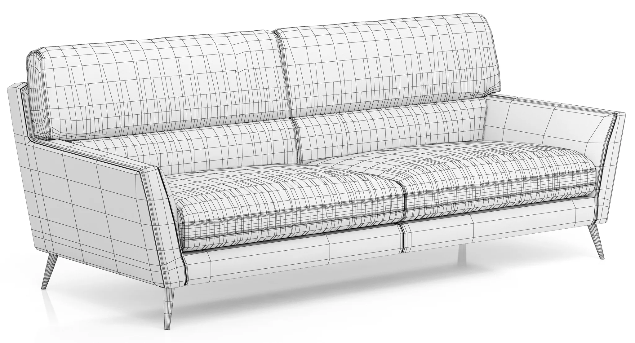 Roche Bobois TOCADE Large 3 Seat Sofa, 3D model preview 9