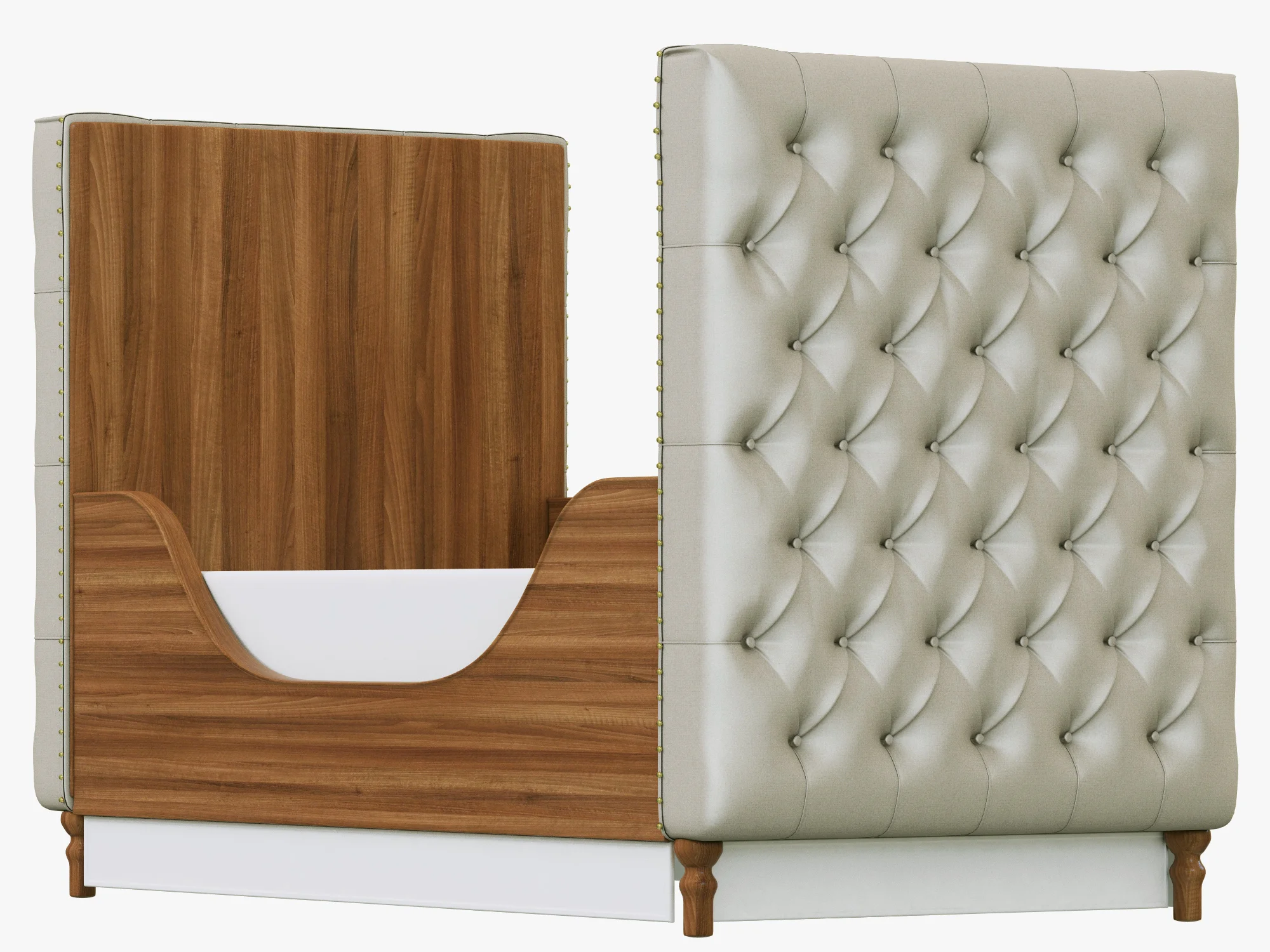 Restoration Hardware Chesterfield Tufted Crib — 3D model preview 4