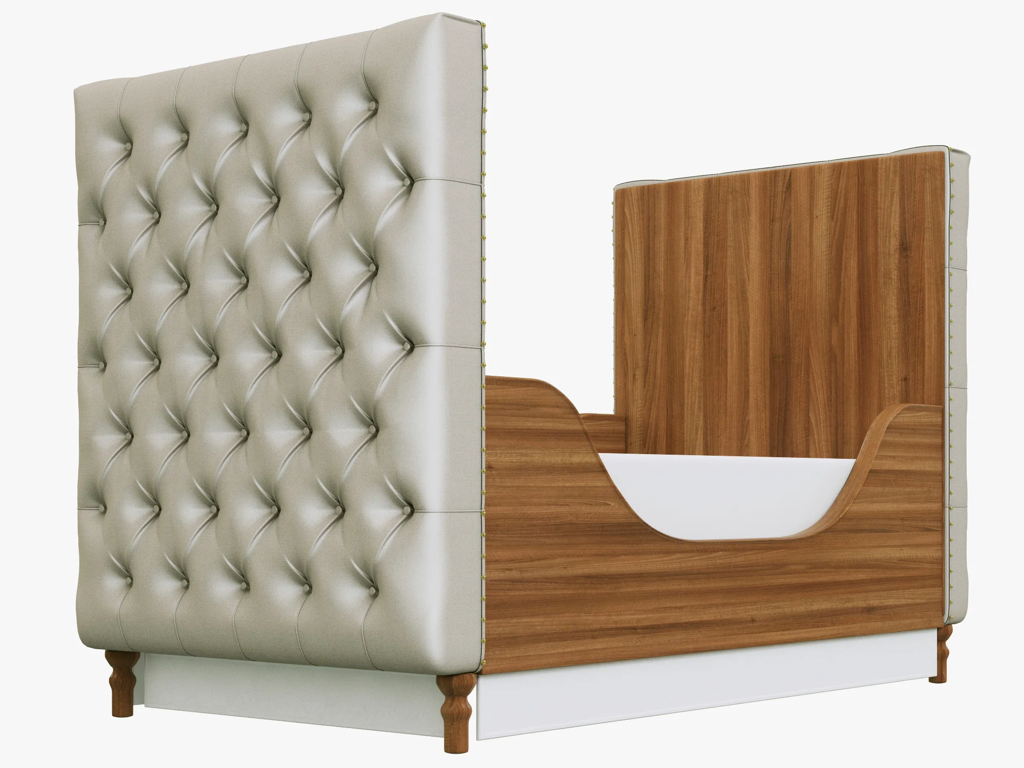 Restoration Hardware Chesterfield Tufted Crib — 3D model preview 5