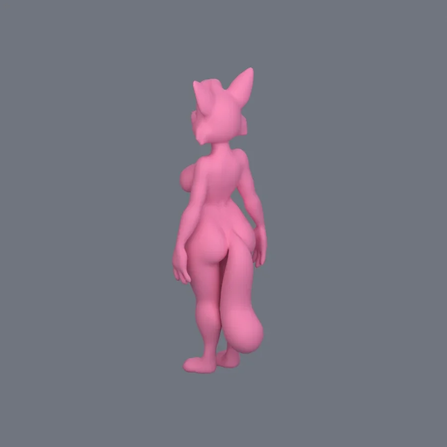 Furry Girl 07, 3D model preview 6