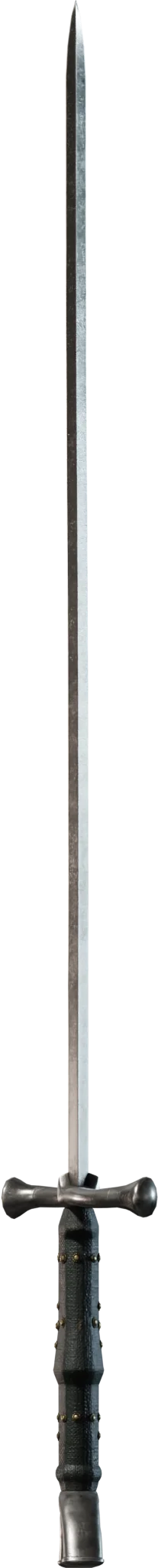 Antique Estoc Thrusting Sword with Leather Grip — 3D model preview 3