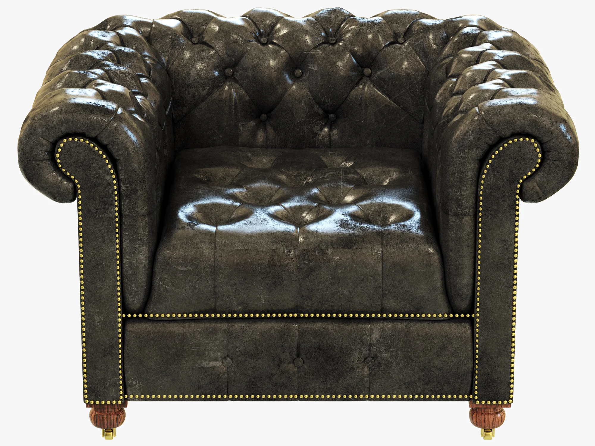 Restoration Hardware Cambridge Leather Chair — 3D model preview 2