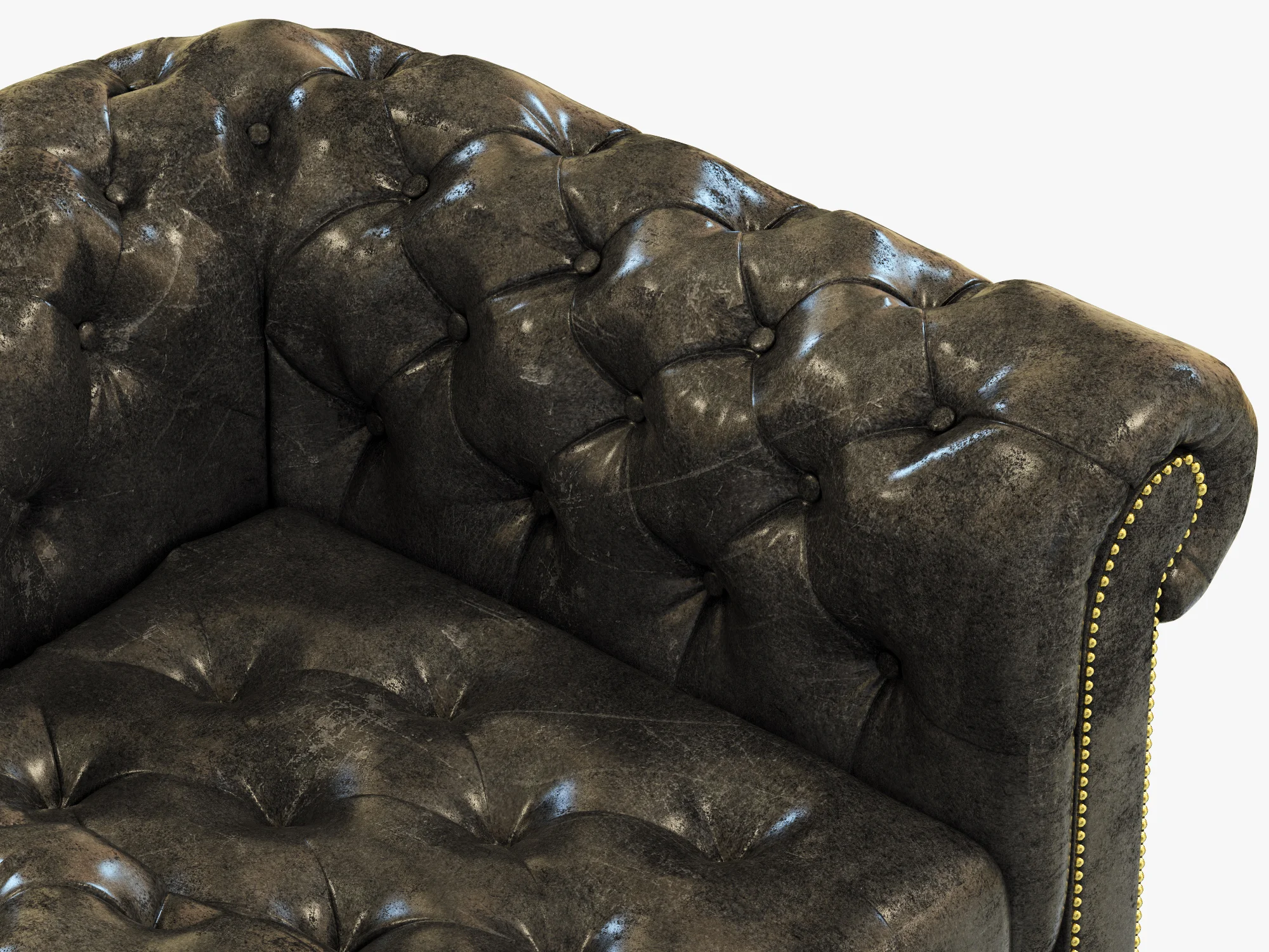 Restoration Hardware Cambridge Leather Chair — 3D model preview 5
