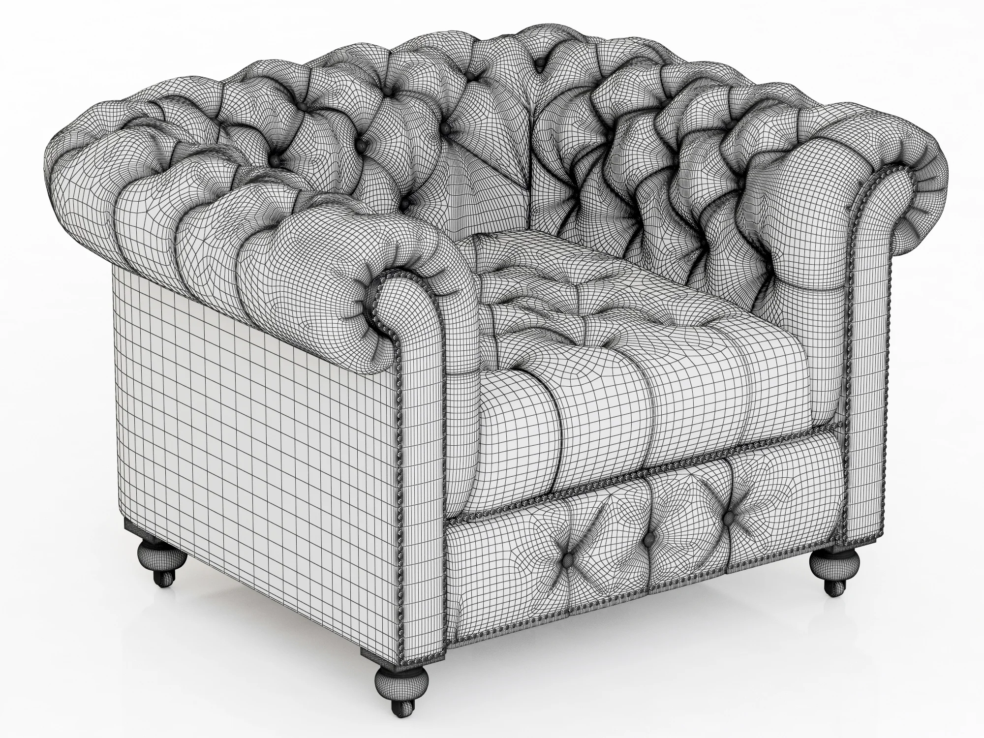 Restoration Hardware Cambridge Leather Chair — 3D model preview 6