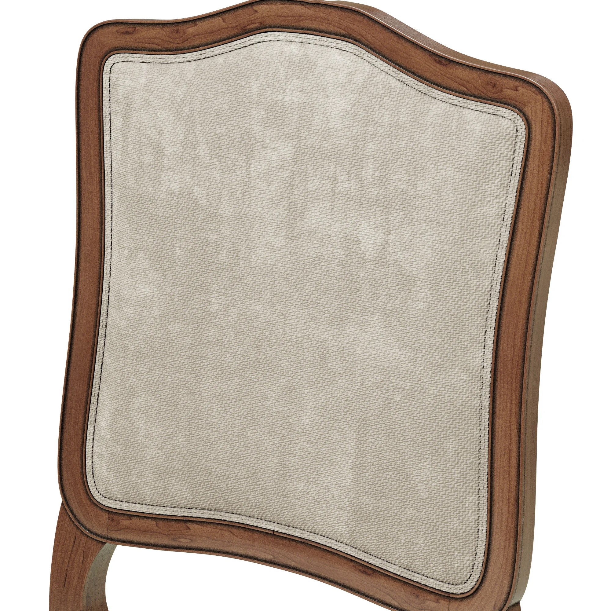 Restoration Hardware Vintage French Camelback Fabric Side Chair — 3D model preview 3