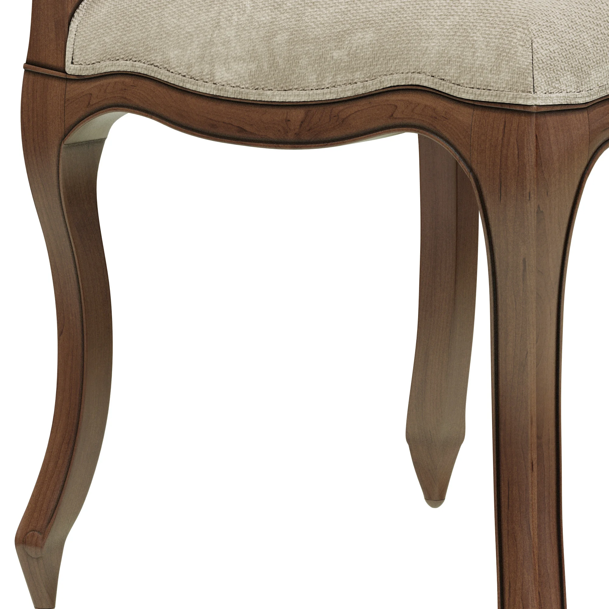 Restoration Hardware Vintage French Camelback Fabric Side Chair — 3D model preview 5