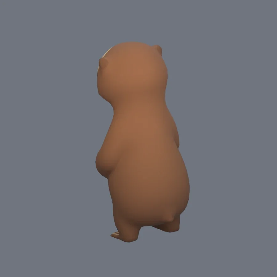 Stylized Animal Sloth, 3D model preview 6