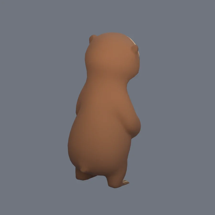 Stylized Animal Sloth, 3D model preview 7