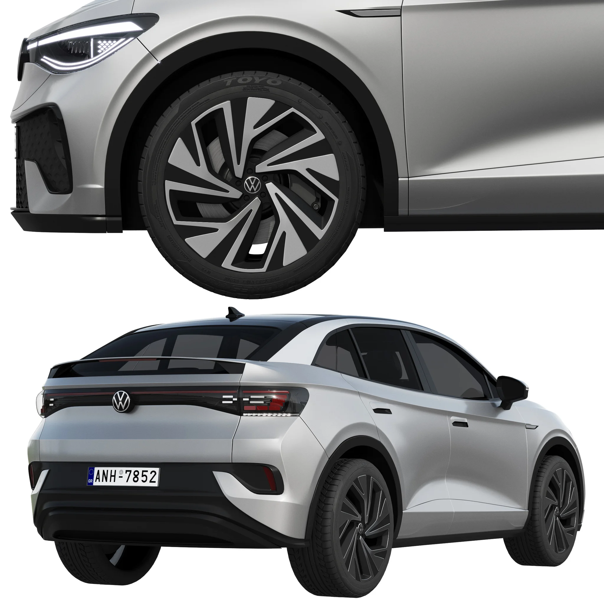 Volkswagen ID5, 3D model preview 2