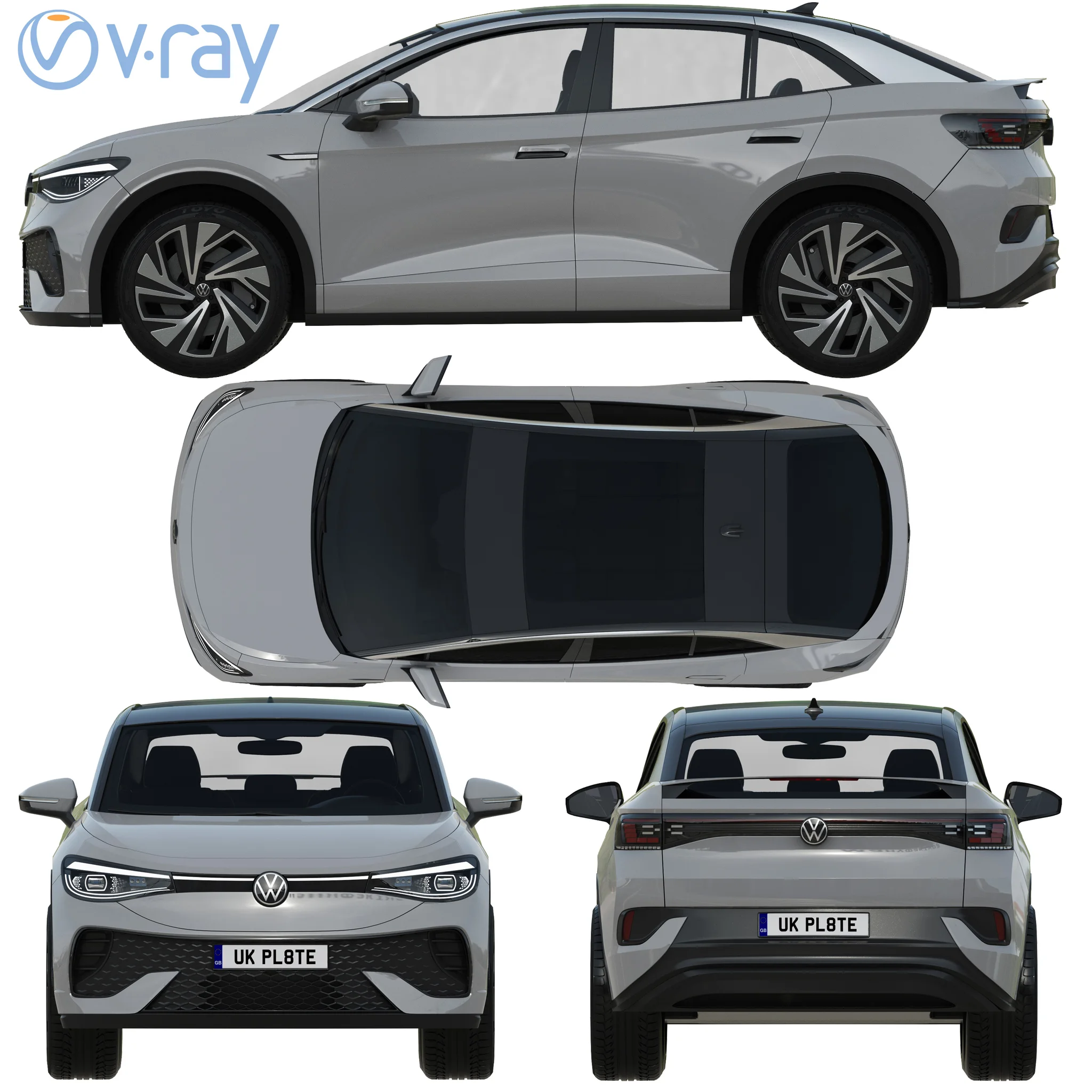 Volkswagen ID5, 3D model preview 30