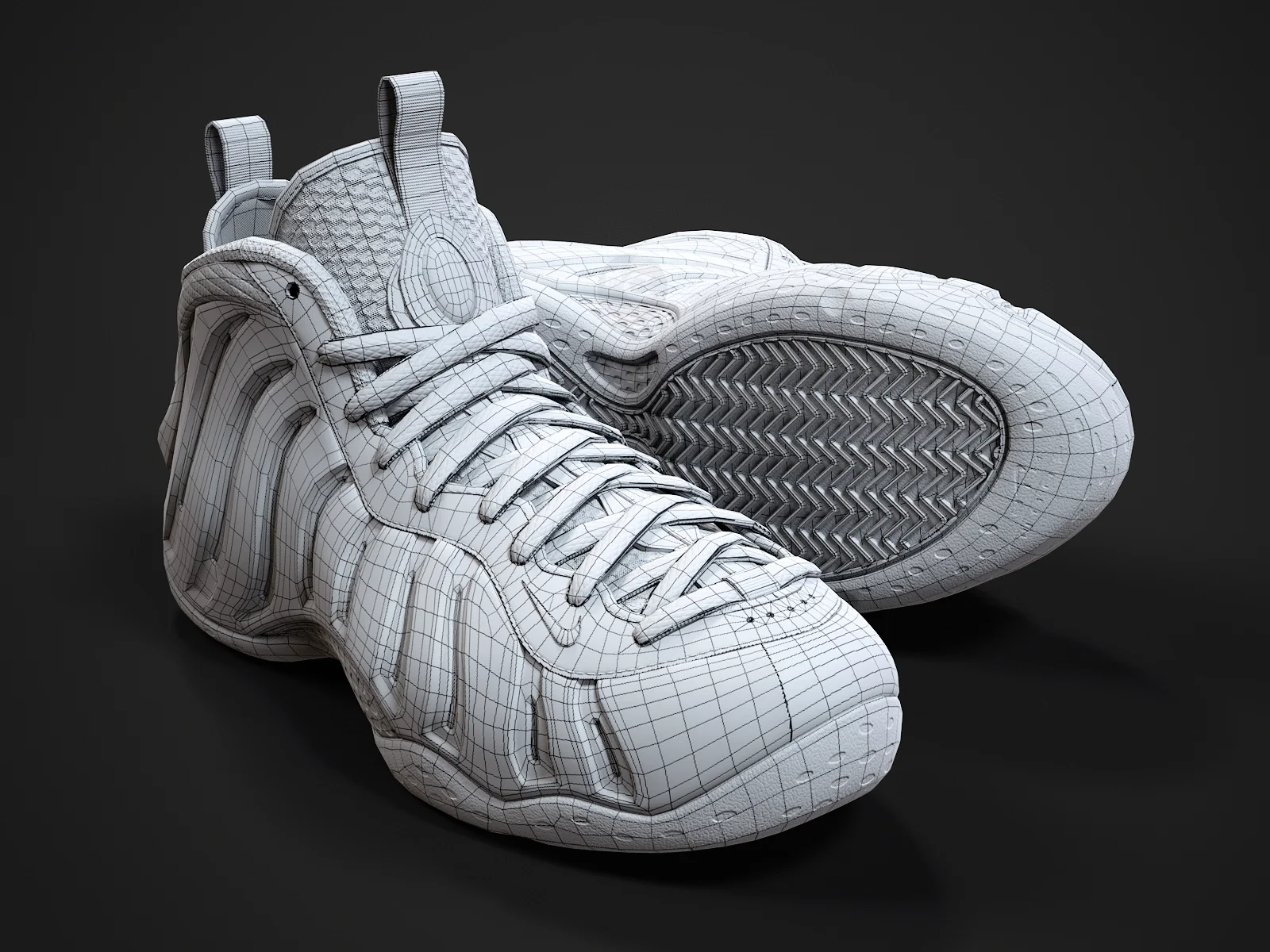 Nike Air Foamposite-1, 3D model preview 11