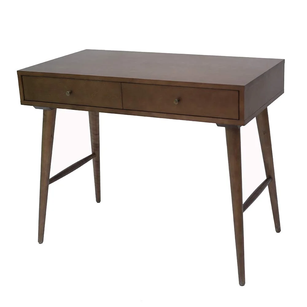 Mid-Century Modern Writing Desk with Two Drawers