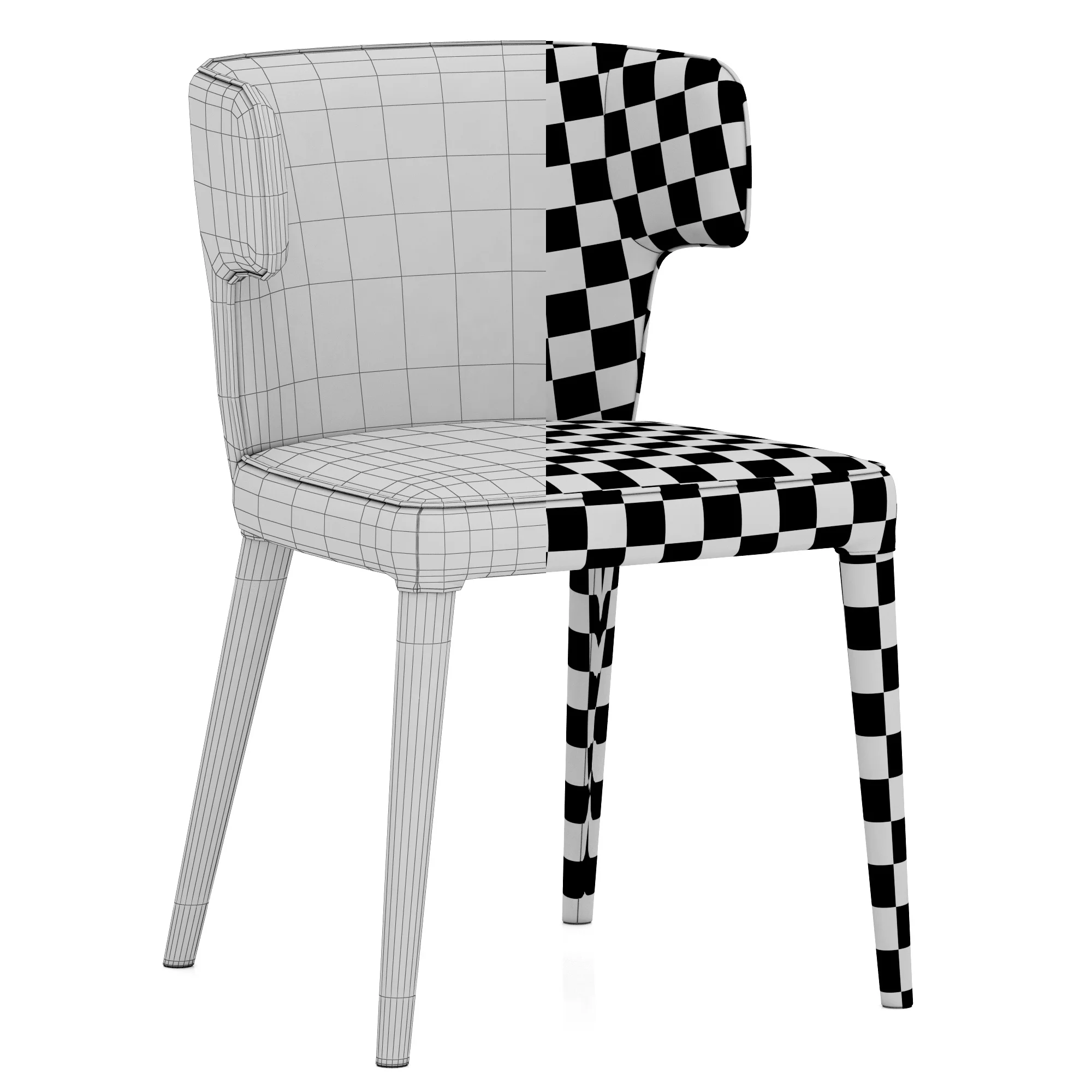 Coco Republic Melrose Dining Chair — 3D model preview 8