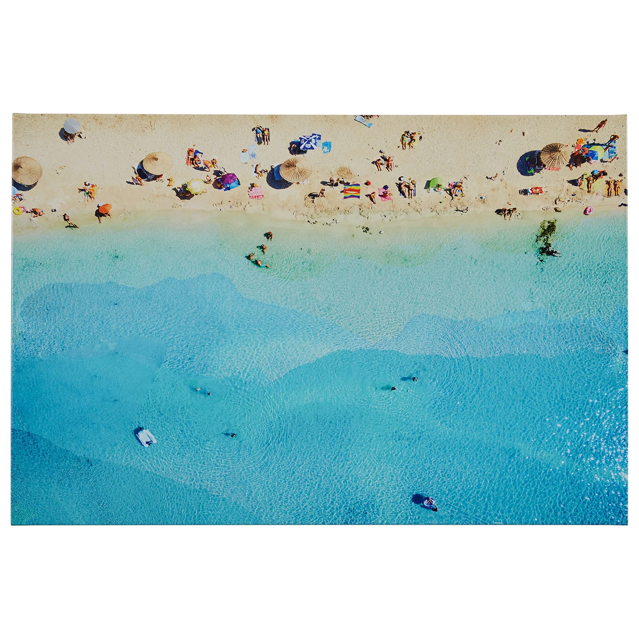 Aerial Mediterranean Beach Canvas Wall Art 30x45
