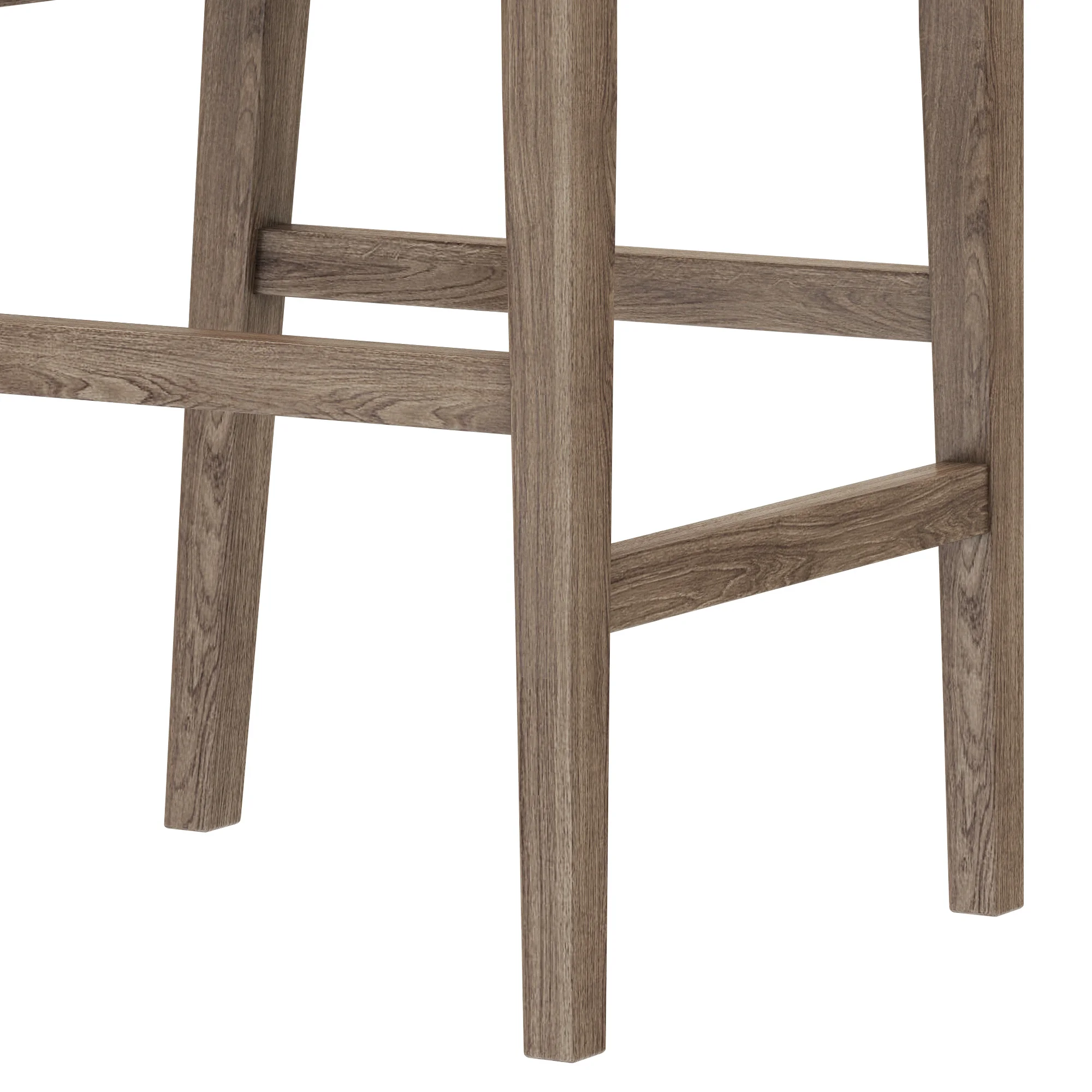 Restoration Hardware Vero Leather Stool — 3D model preview 6