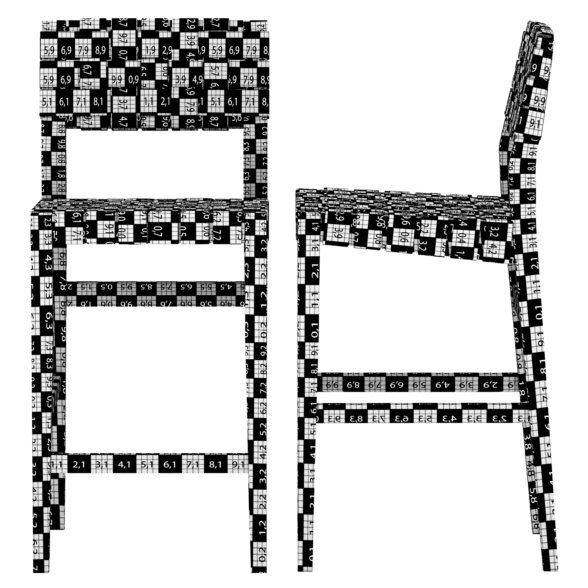 Restoration Hardware Vero Leather Stool — 3D model preview 9