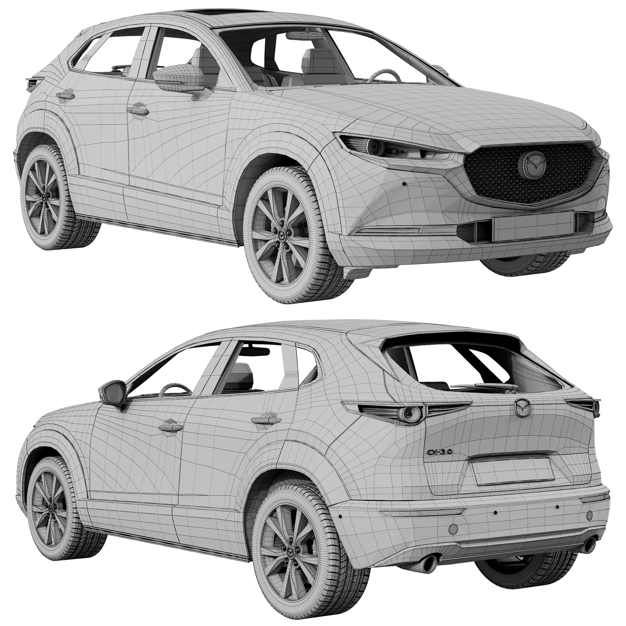 Mazda CX30, 3D model preview 12