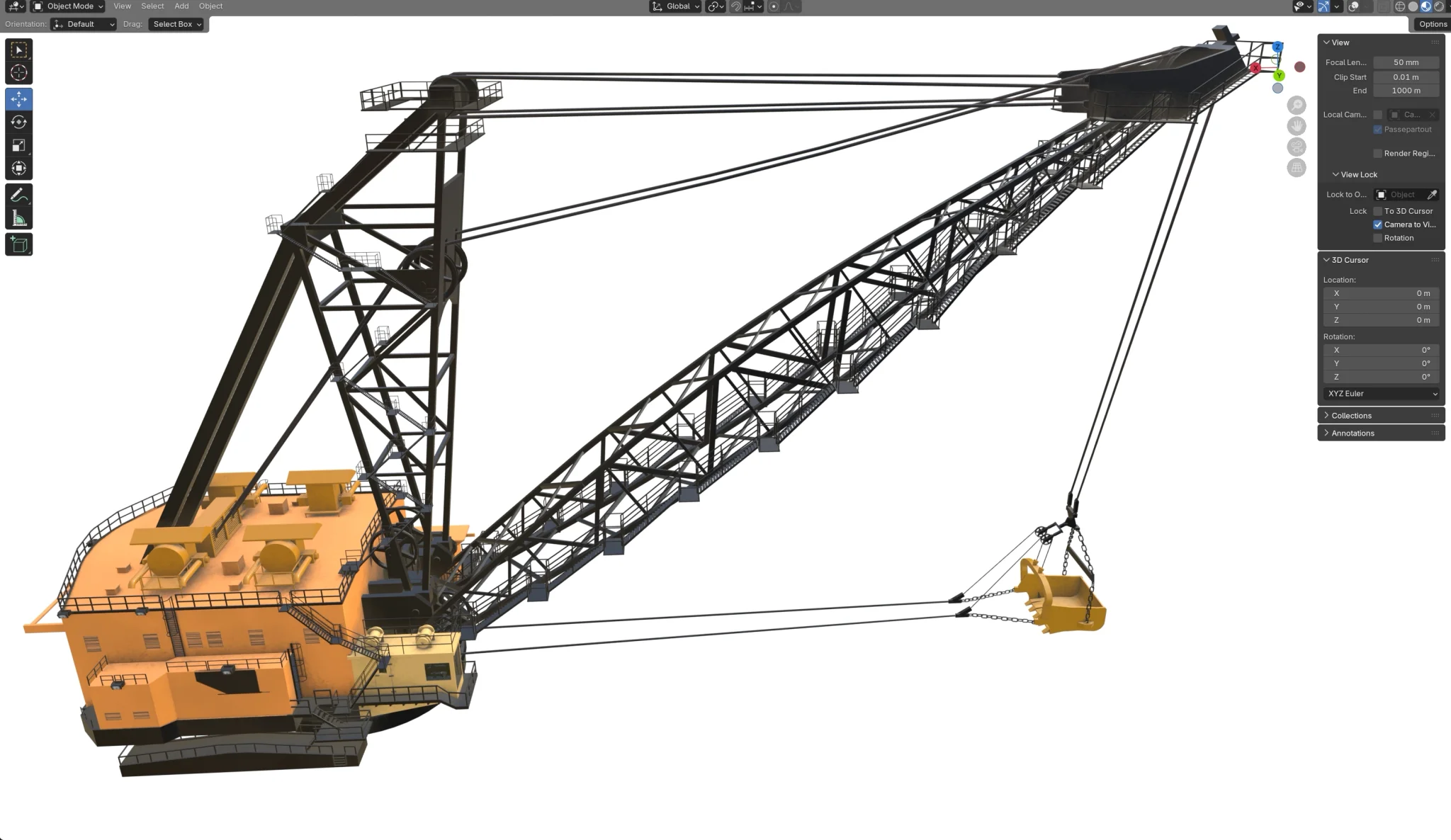 Draglines Excavator 8200, 3D model preview 1