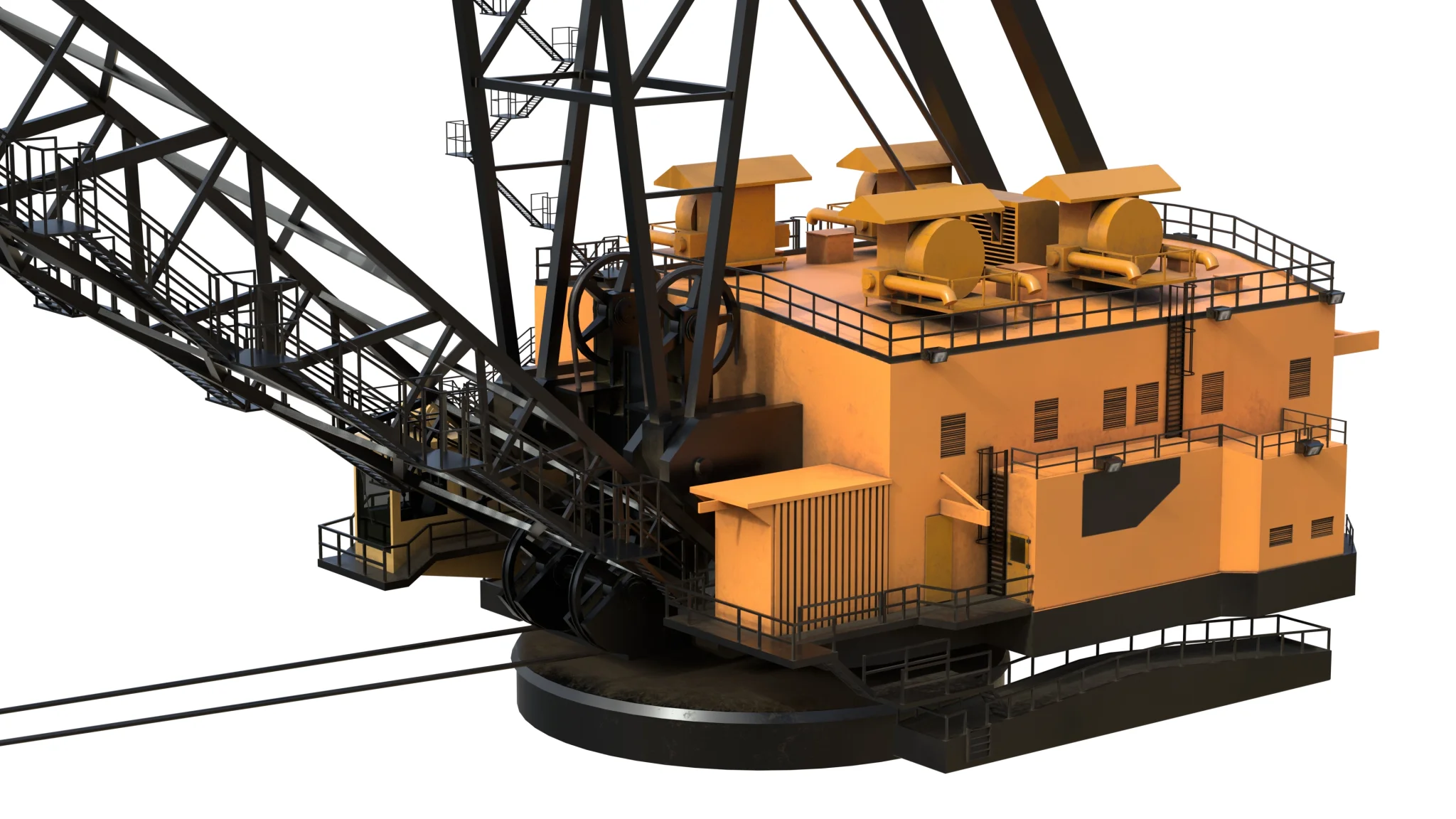 Draglines Excavator 8200, 3D model preview 3