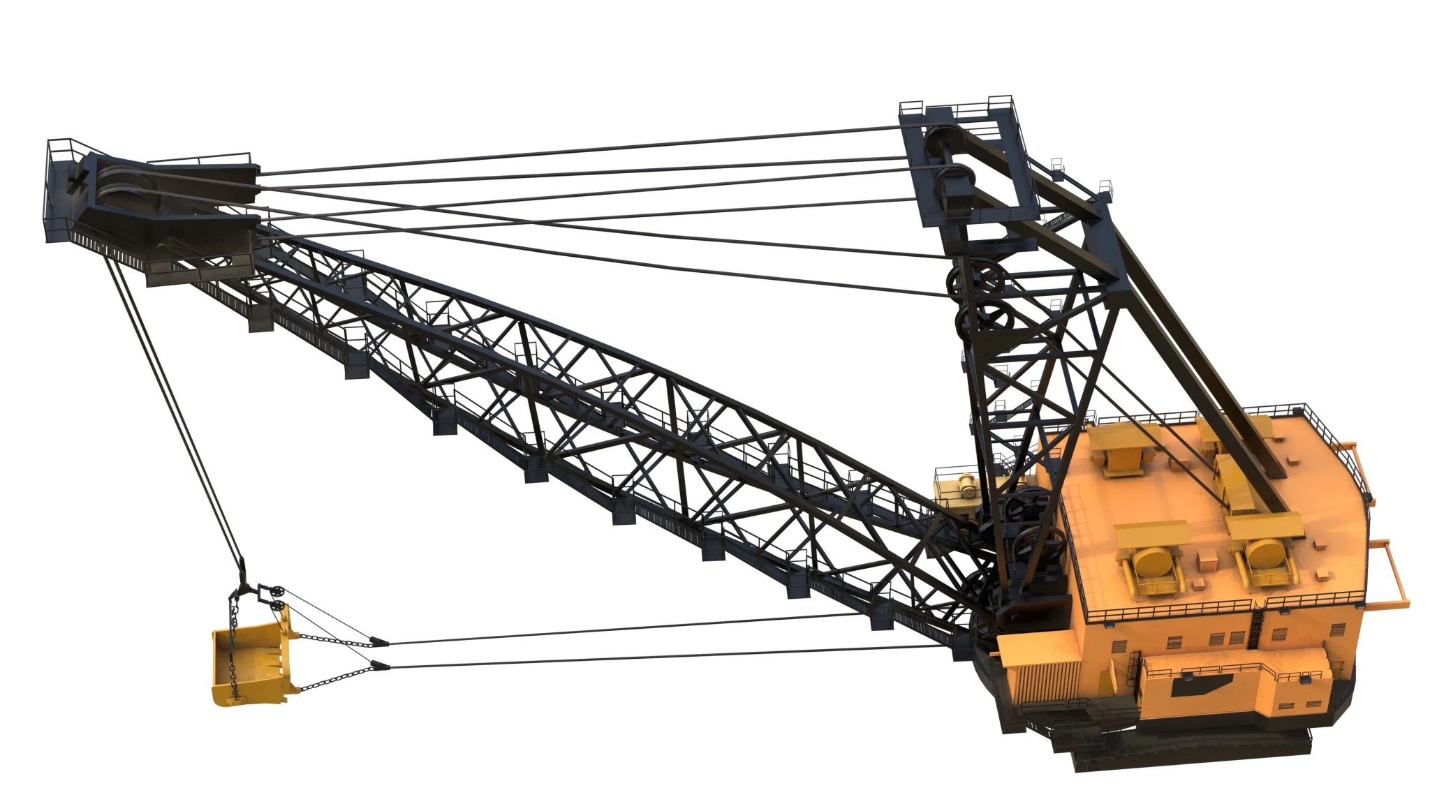 Draglines Excavator 8200, 3D model preview 4