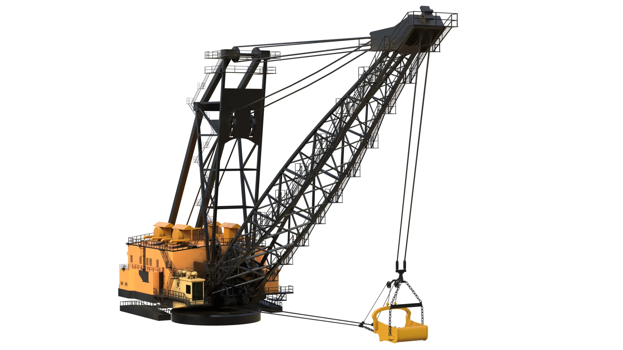 Draglines Excavator 8200, 3D model preview 7